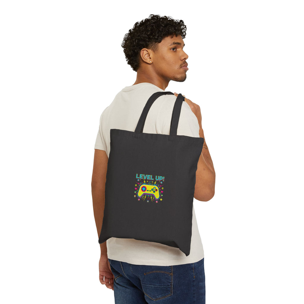 Level Up Pixel Controller Tote | Gaming Pixel Art, streamer merch
