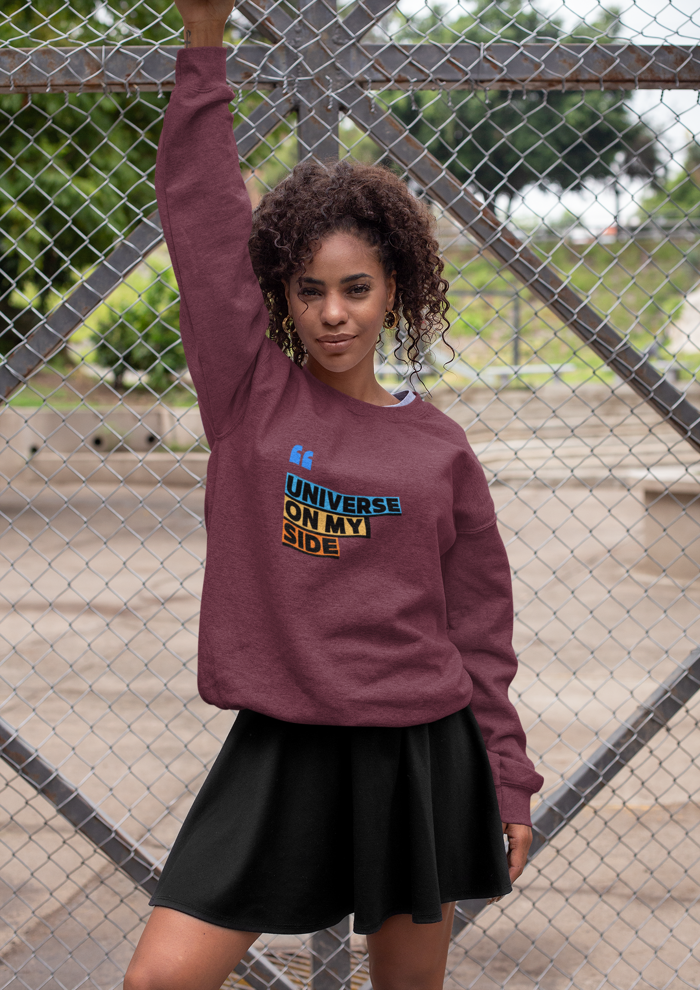 Universe On My Side Sweatshirt — Inspirational Graphic Crewneck