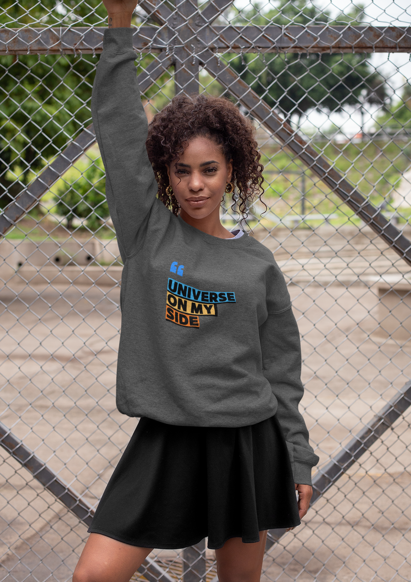 Universe On My Side Sweatshirt — Inspirational Graphic Crewneck