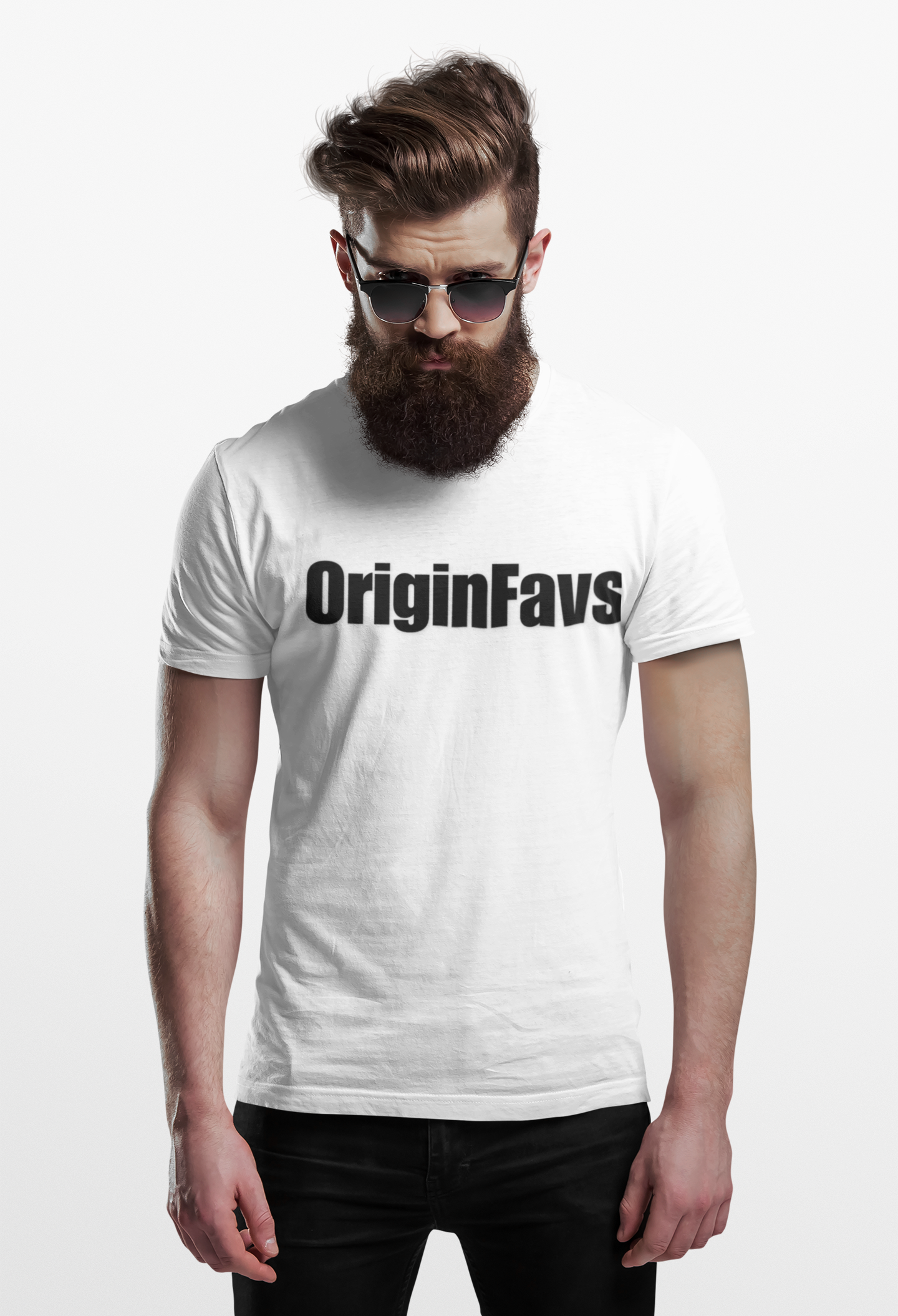 OriginFavs Logo T‑Shirt — Minimal Text Graphic Tee