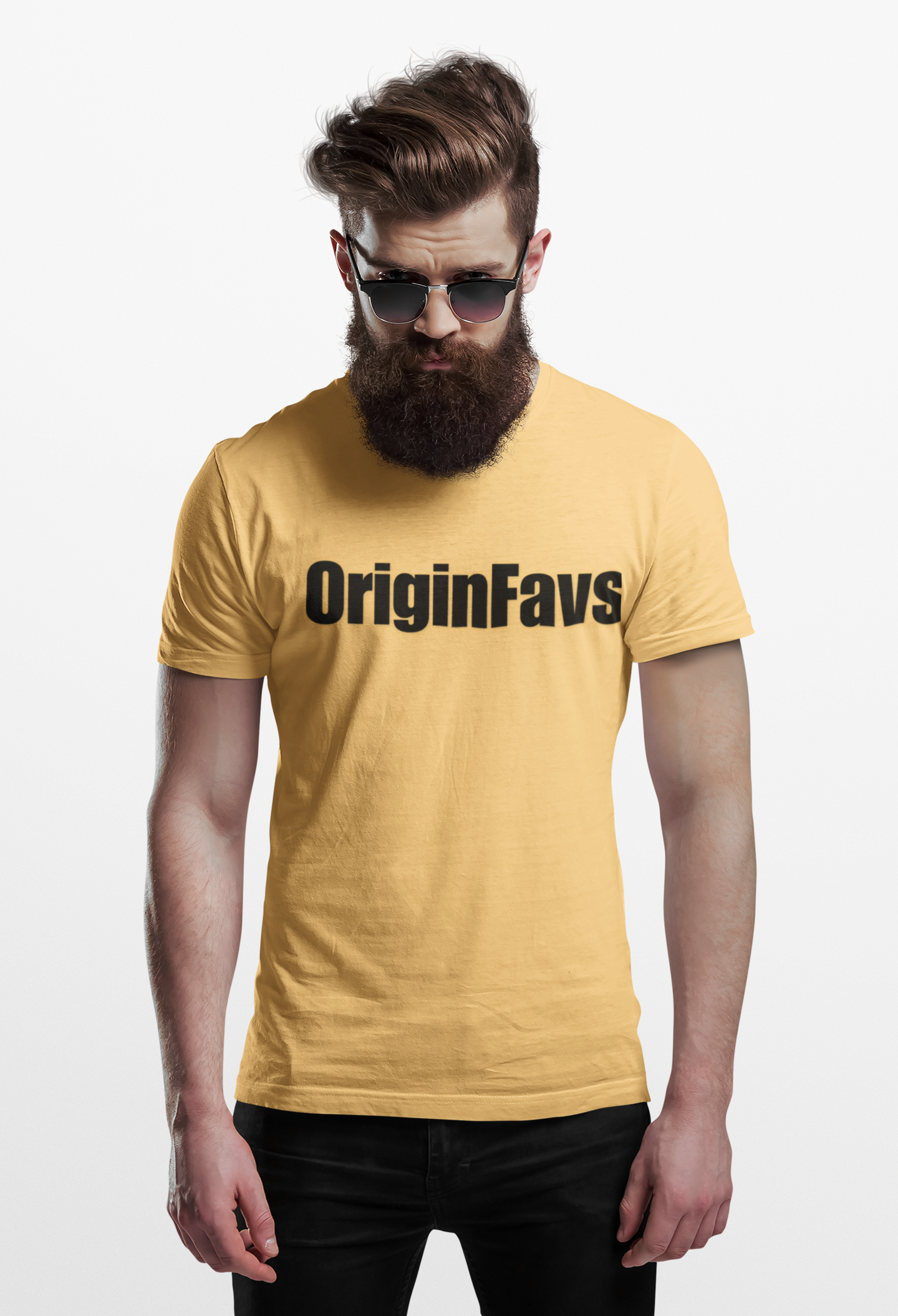 OriginFavs Logo T‑Shirt — Minimal Text Graphic Tee