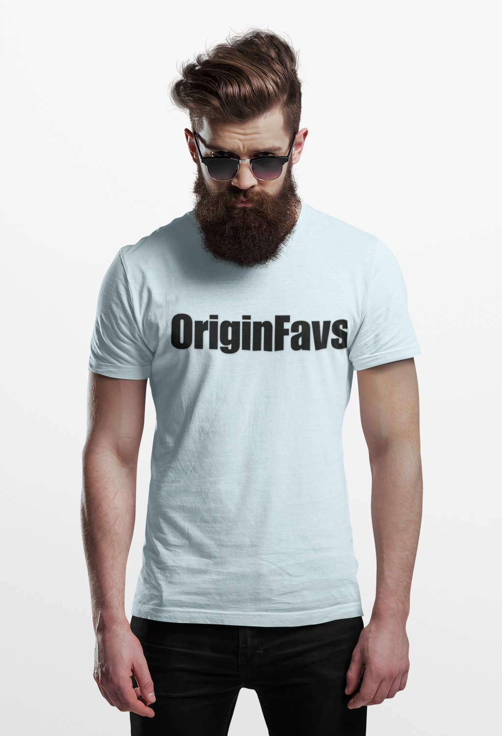 OriginFavs Logo T‑Shirt — Minimal Text Graphic Tee