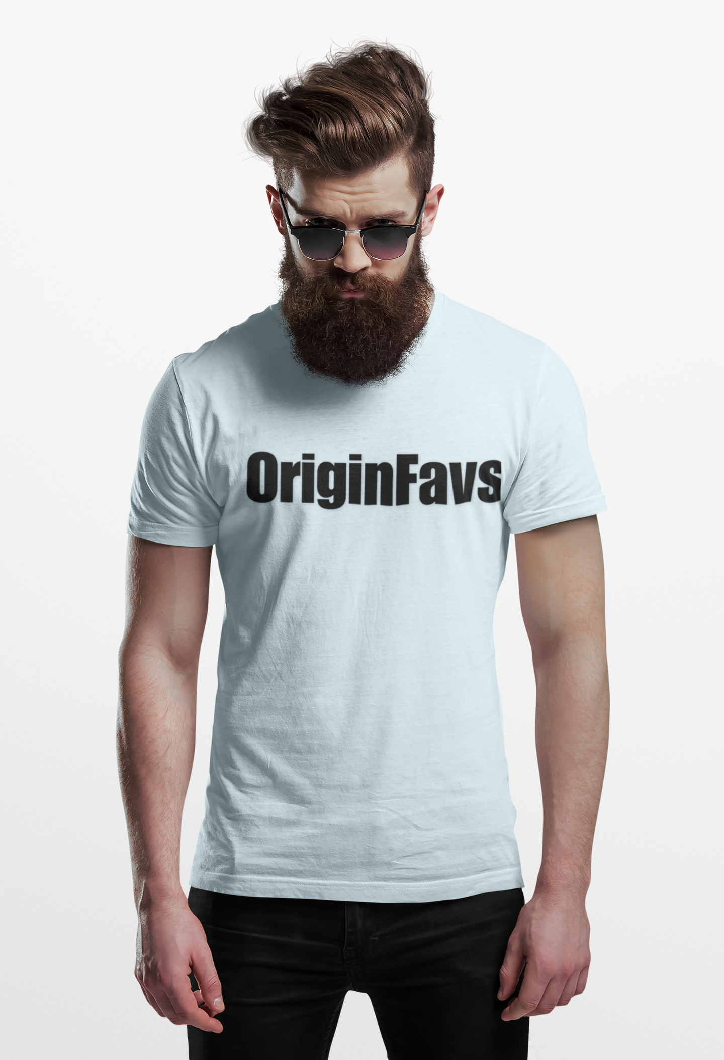 OriginFavs Logo T‑Shirt — Minimal Text Graphic Tee