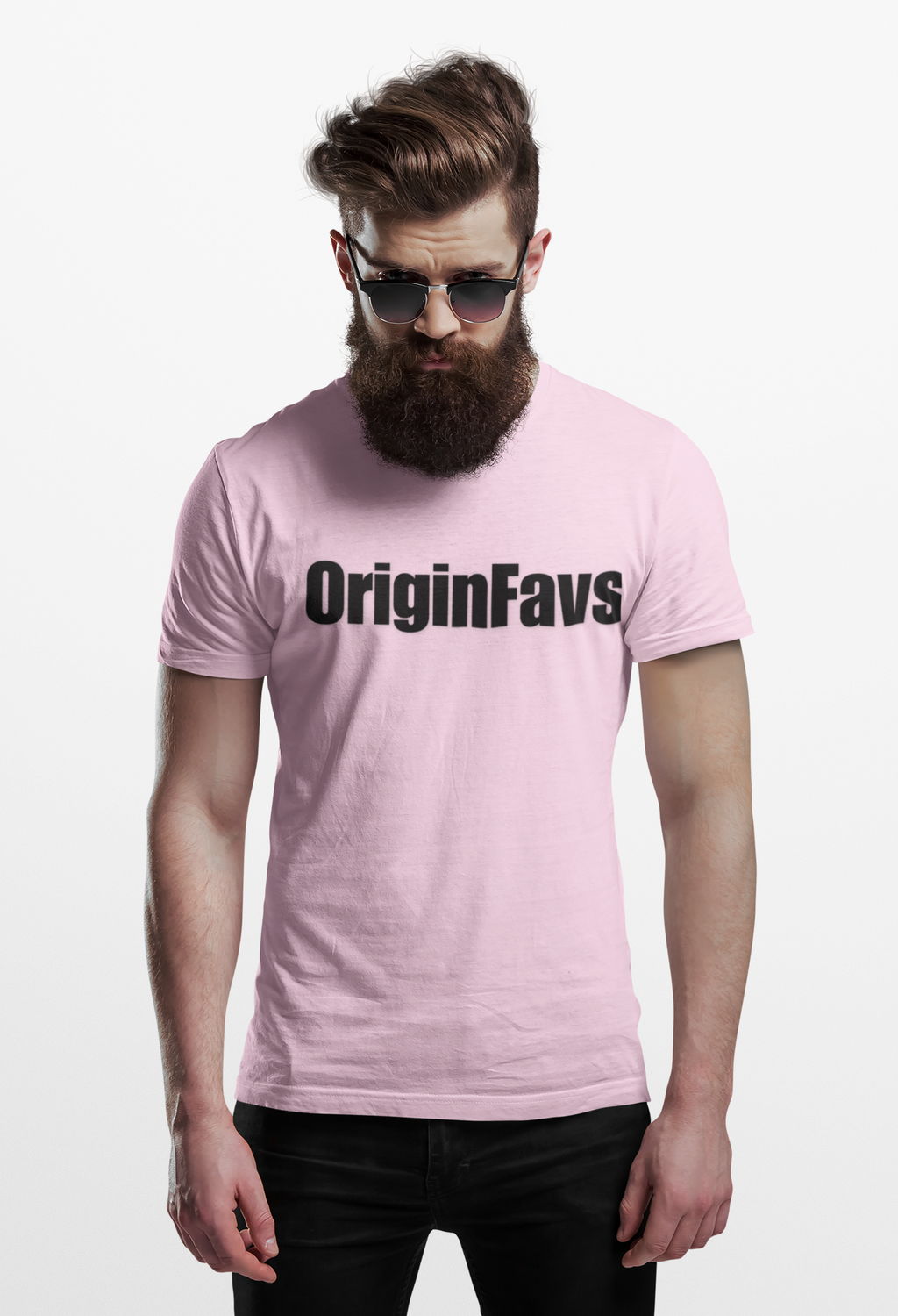 OriginFavs Logo T‑Shirt — Minimal Text Graphic Tee