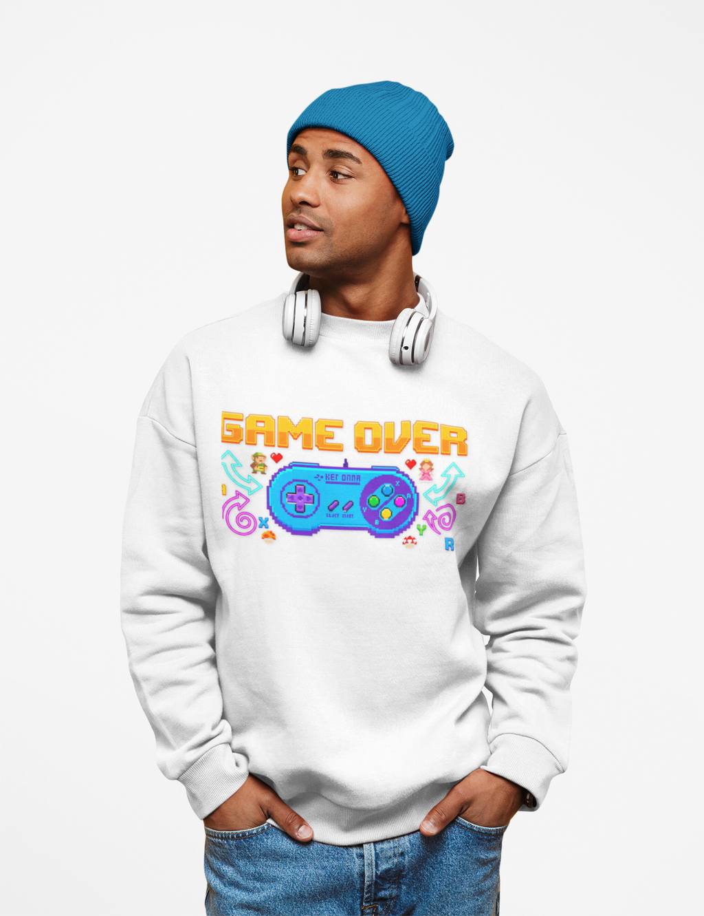 Game Over Controller Sweatshirt — Retro Gamer Crewneck