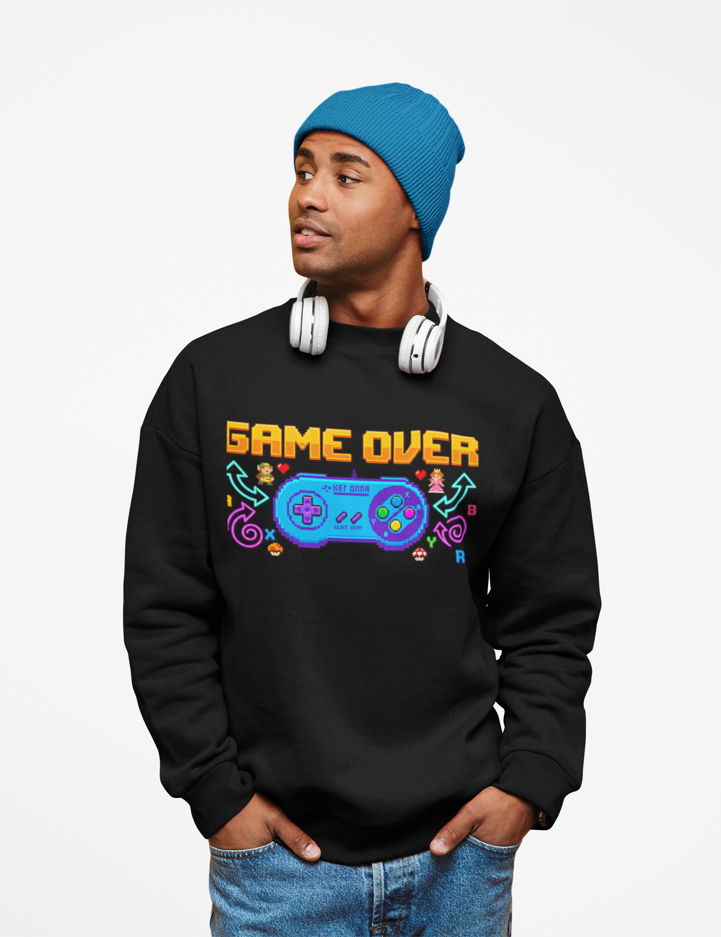 Game Over Controller Sweatshirt — Retro Gamer Crewneck