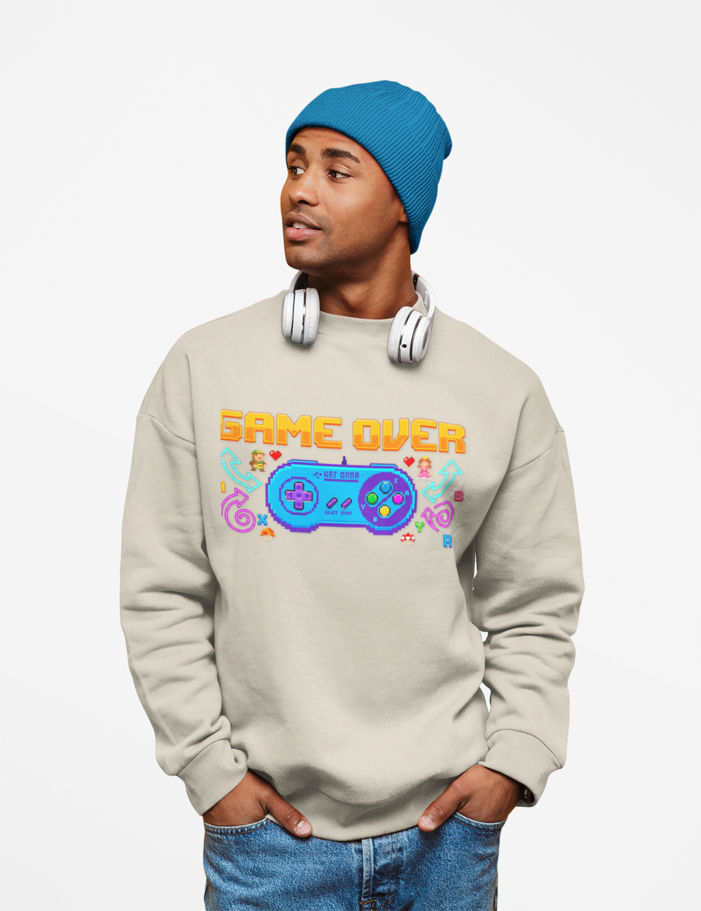 Game Over Controller Sweatshirt — Retro Gamer Crewneck