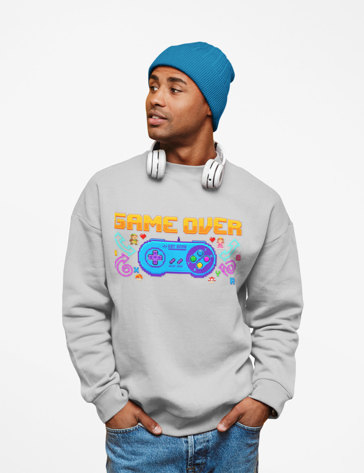 Game Over Controller Sweatshirt — Retro Gamer Crewneck