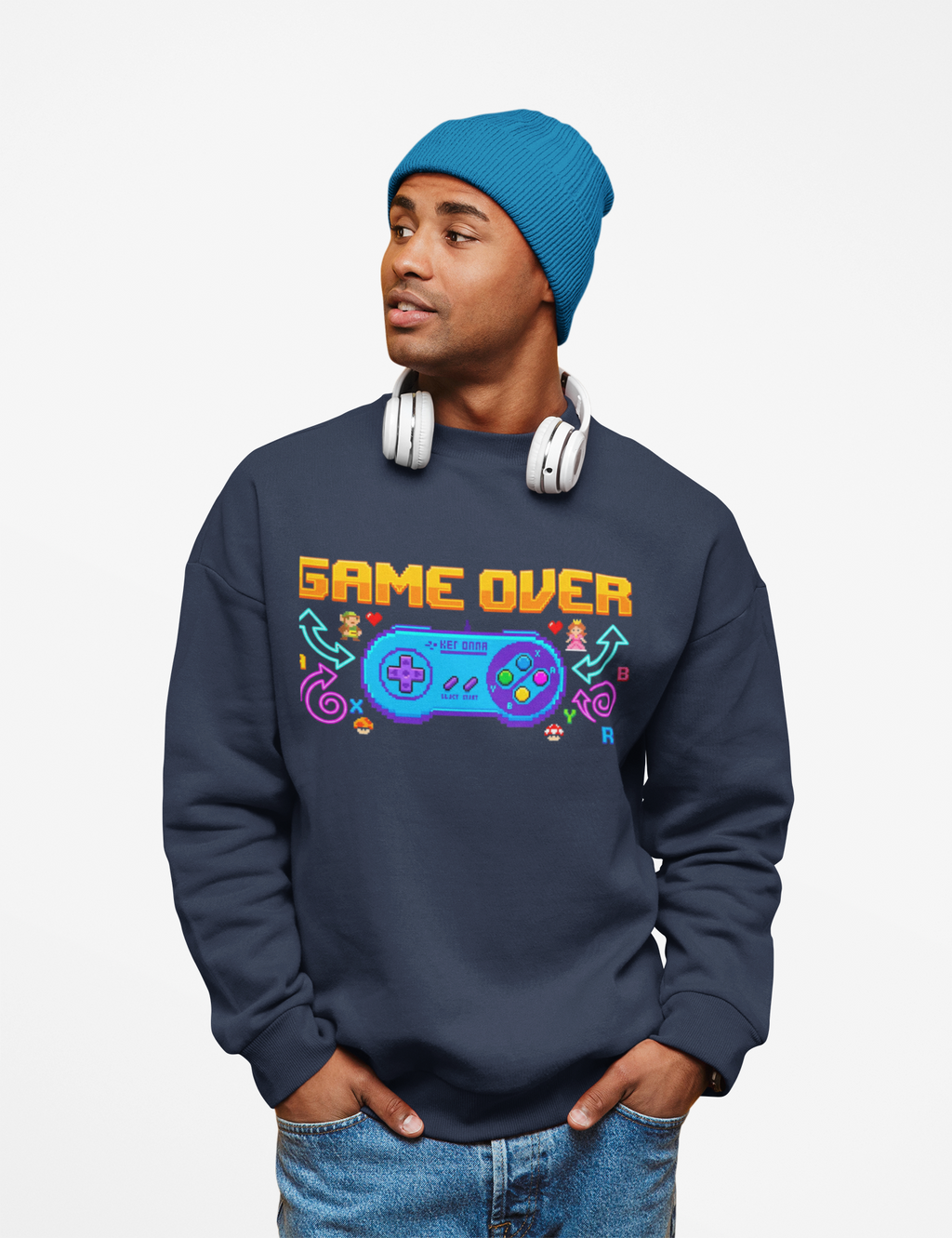 Game Over Controller Sweatshirt — Retro Gamer Crewneck