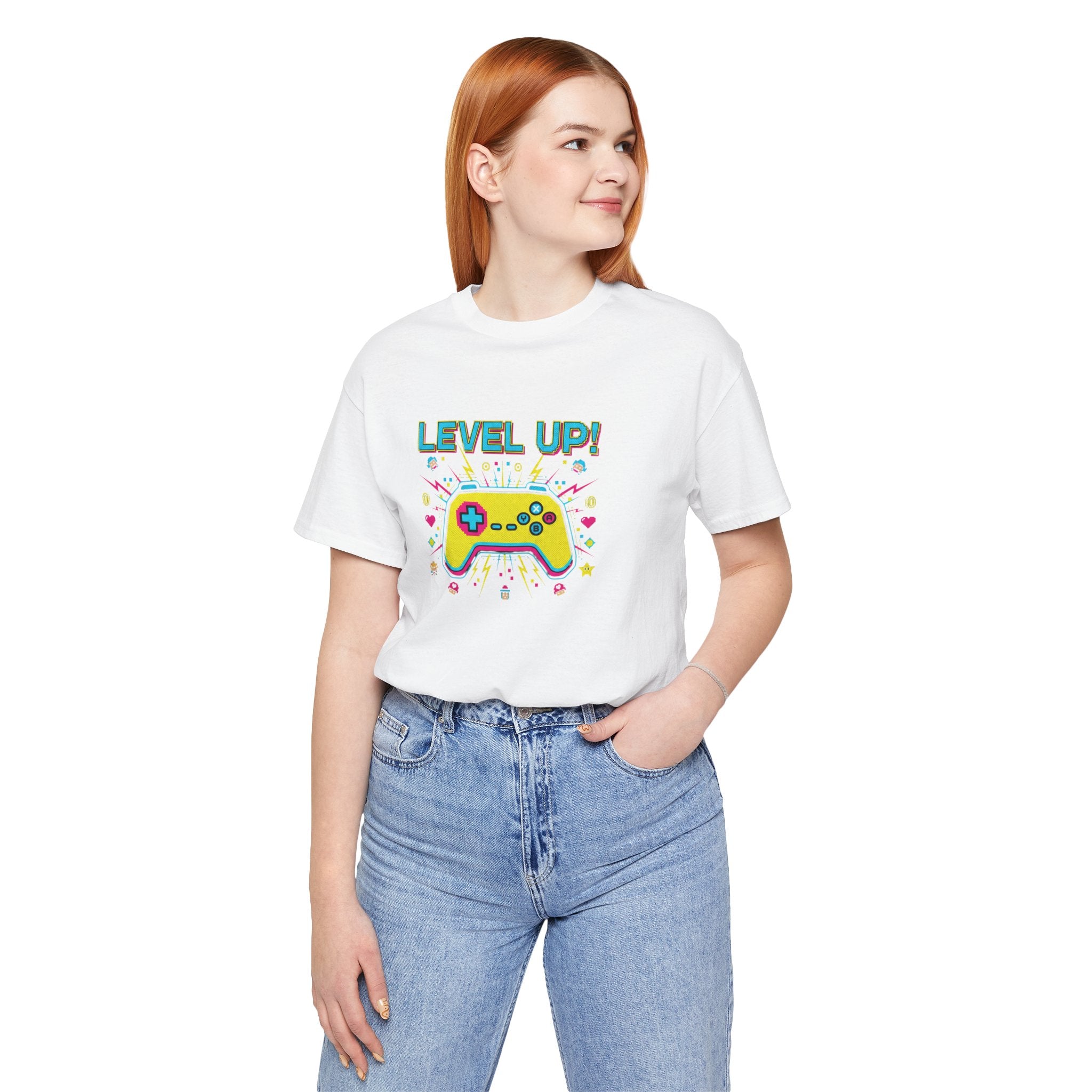 Pixel Art Controller Tee — "Level Up!" Retro Gamer T-Shirt