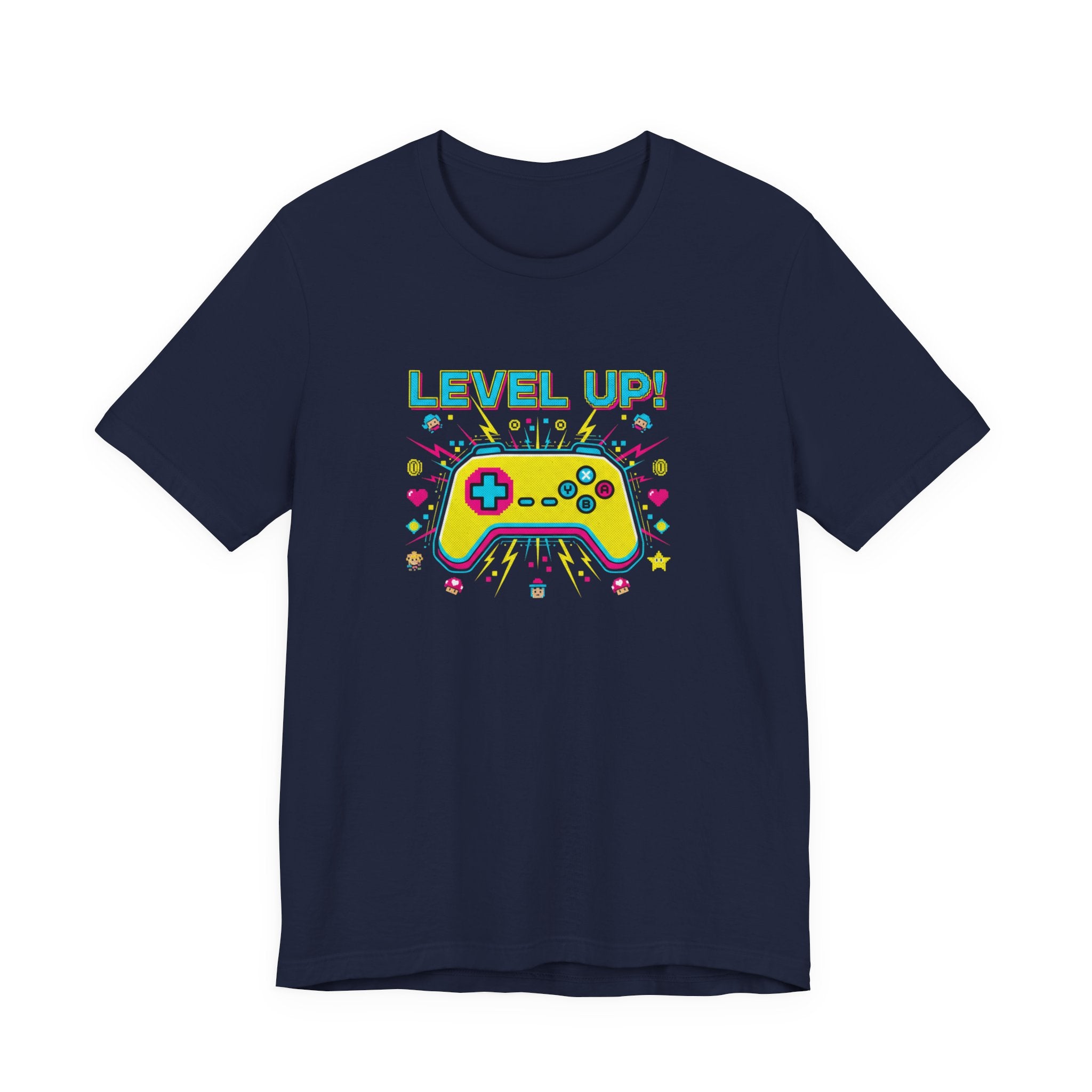 Pixel Art Controller Tee — "Level Up!" Retro Gamer T-Shirt