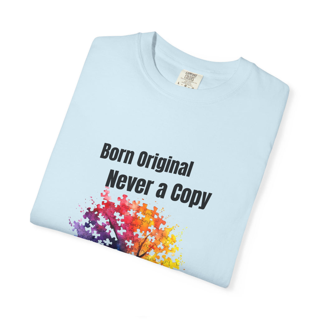 Born Original Never a Copy T-Shirt — Rainbow Tree Graphic Tee