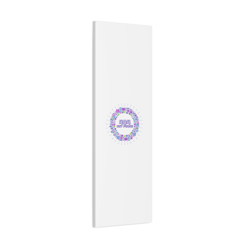 404 Not Found Pixel Circle Canvas | Retro Tech Poster, Y2K Error Aesthetic