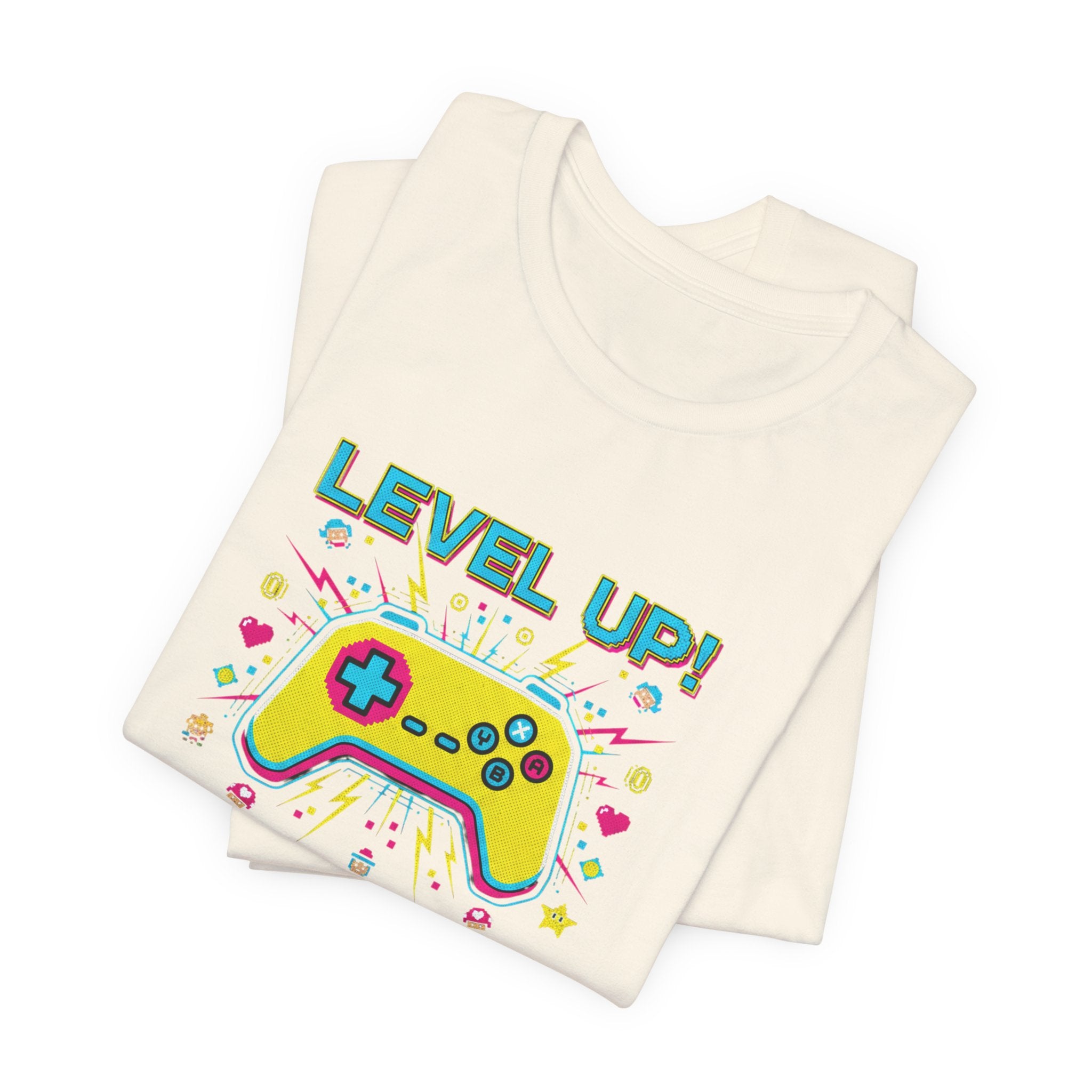 Pixel Art Controller Tee — "Level Up!" Retro Gamer T-Shirt