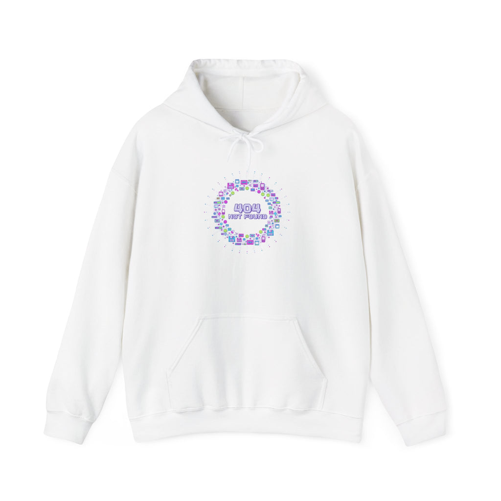 Pixel Popup '404 Friend Not Found' Hoodie | Y2K retro tech, virtual pet nostalgia