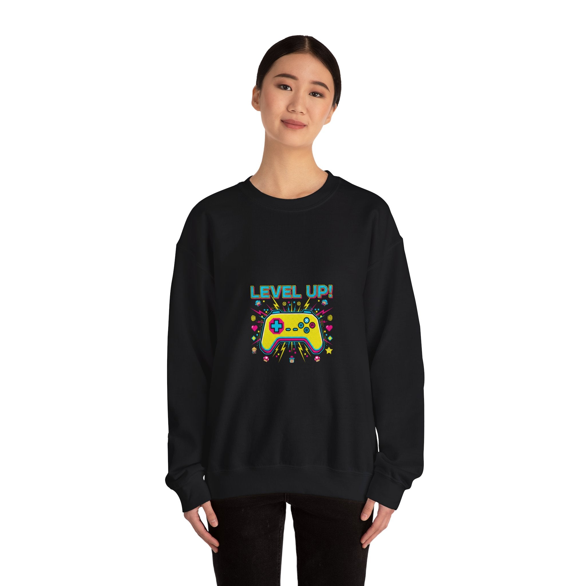 Level Up! Crewneck Sweatshirt | gamer shirt, pixel art design