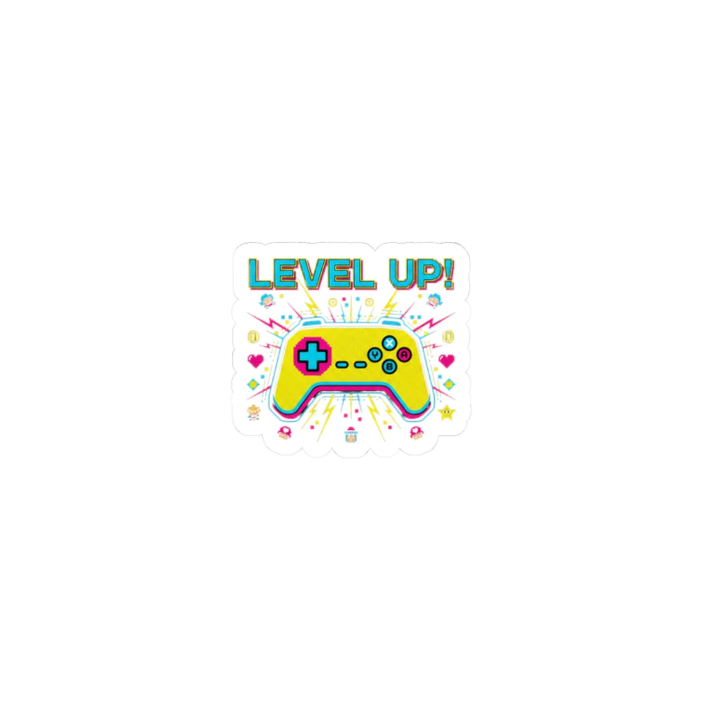Level Up Controller Sticker | gaming pixel art, streamer merch