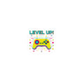 Level Up Controller Sticker | gaming pixel art, streamer merch