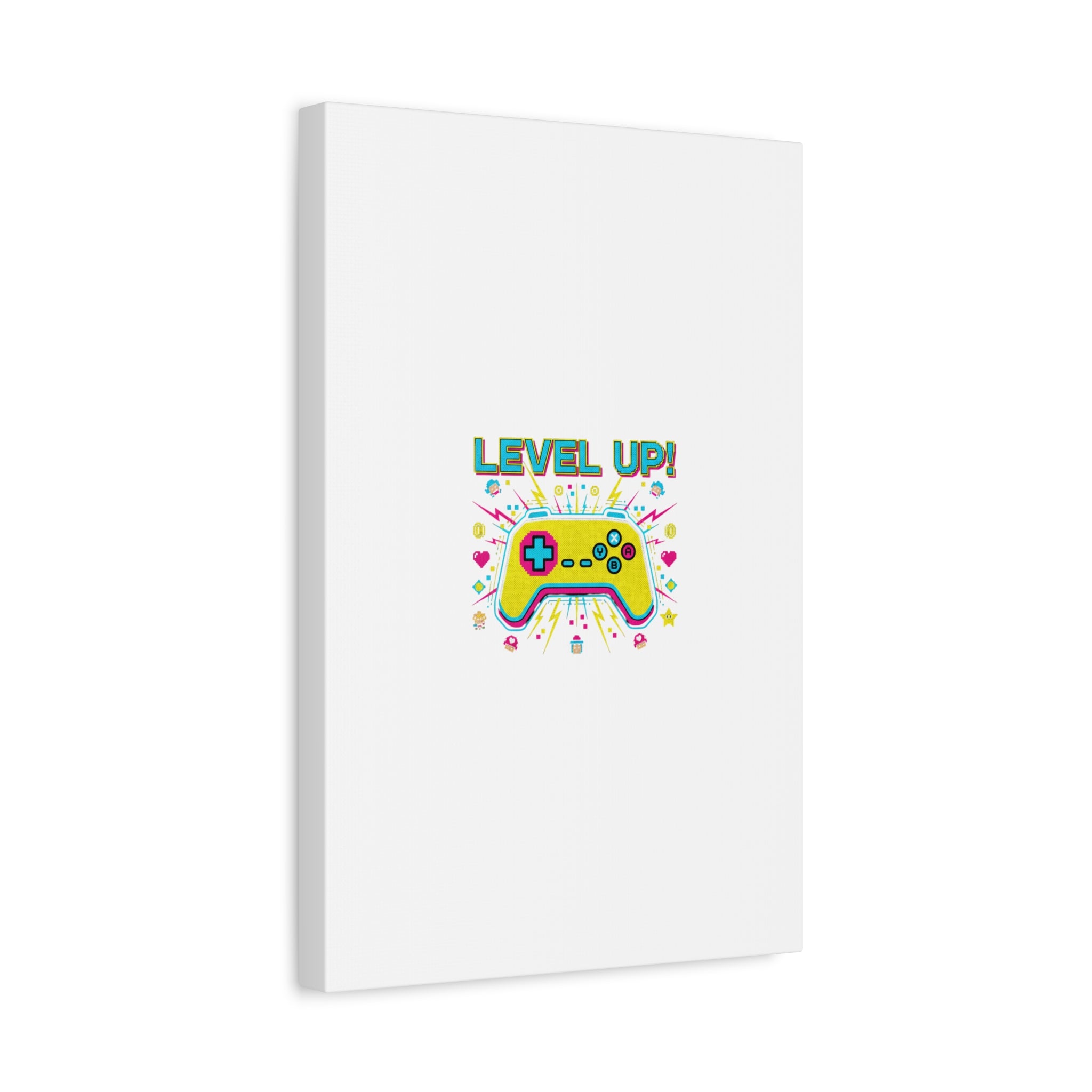 Level Up! Pixel Controller Canvas | Gaming Geek Culture, Retro Pixel Art