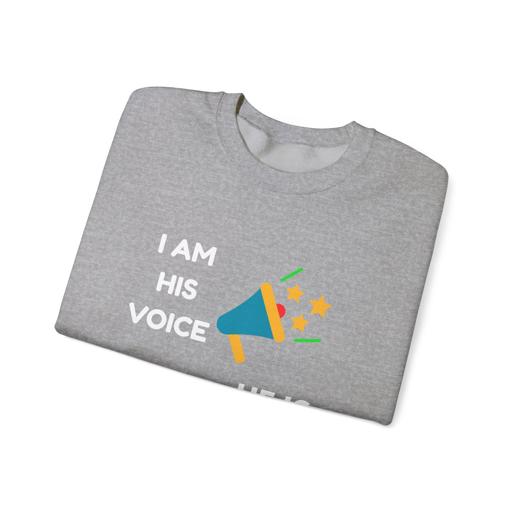 Crewneck Sweatshirt — Autism Awareness Puzzle Heart & Megaphone Design