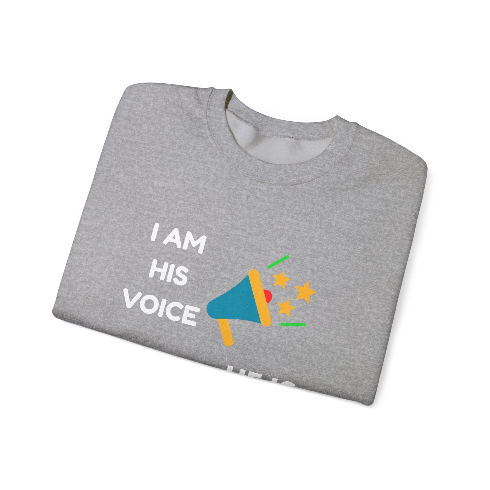 Crewneck Sweatshirt — Autism Awareness Puzzle Heart & Megaphone Design