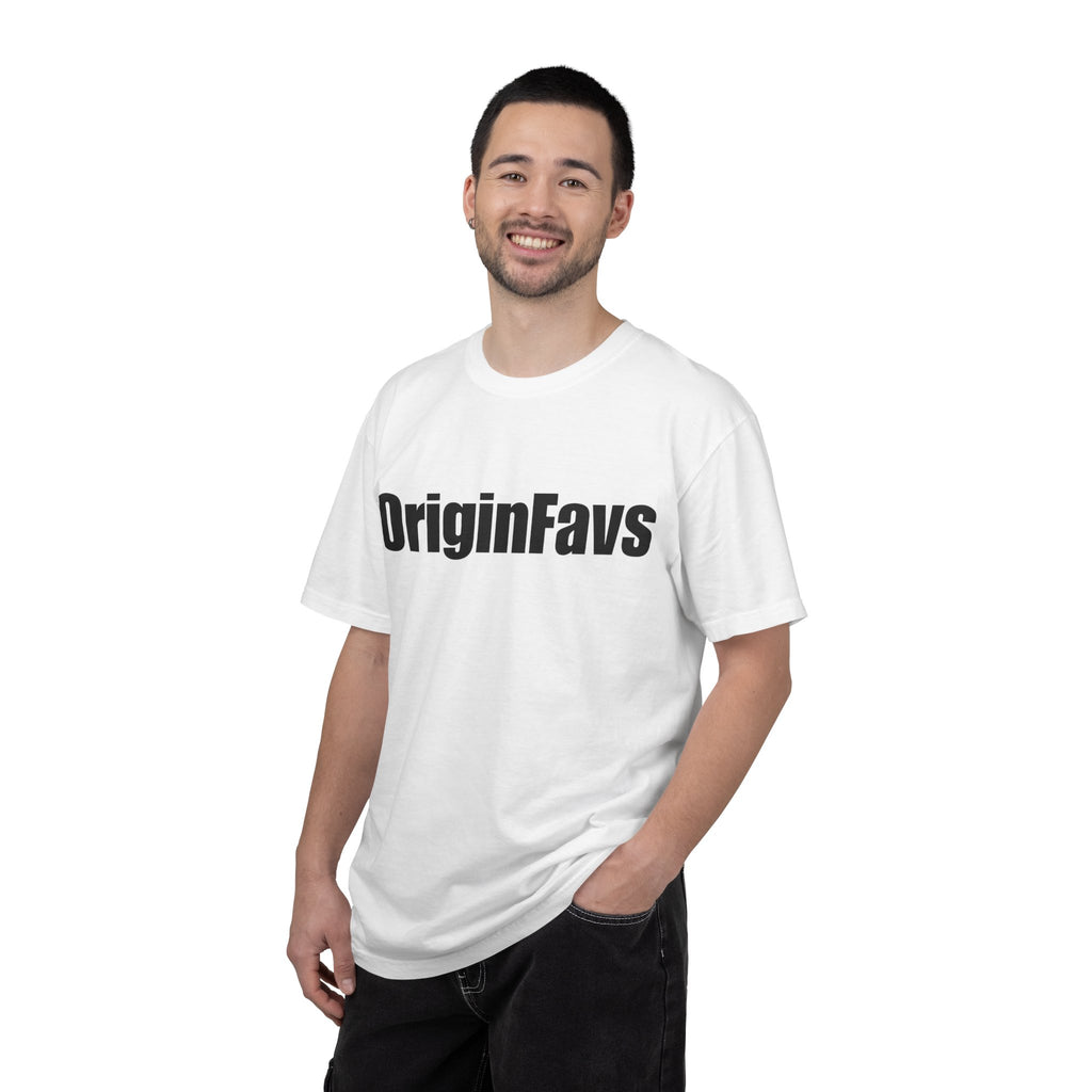 OriginFavs Logo T‑Shirt — Minimal Text Graphic Tee