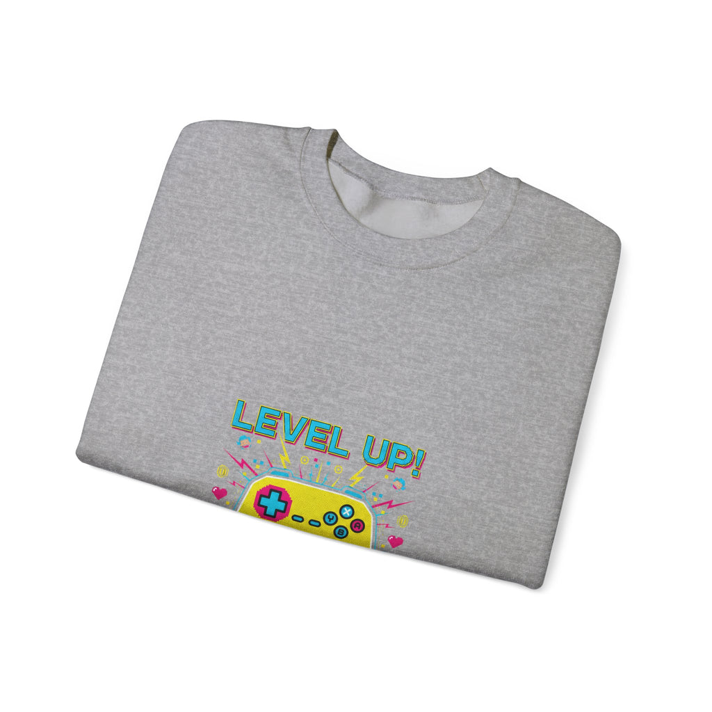 Level Up! Crewneck Sweatshirt | gamer shirt, pixel art design