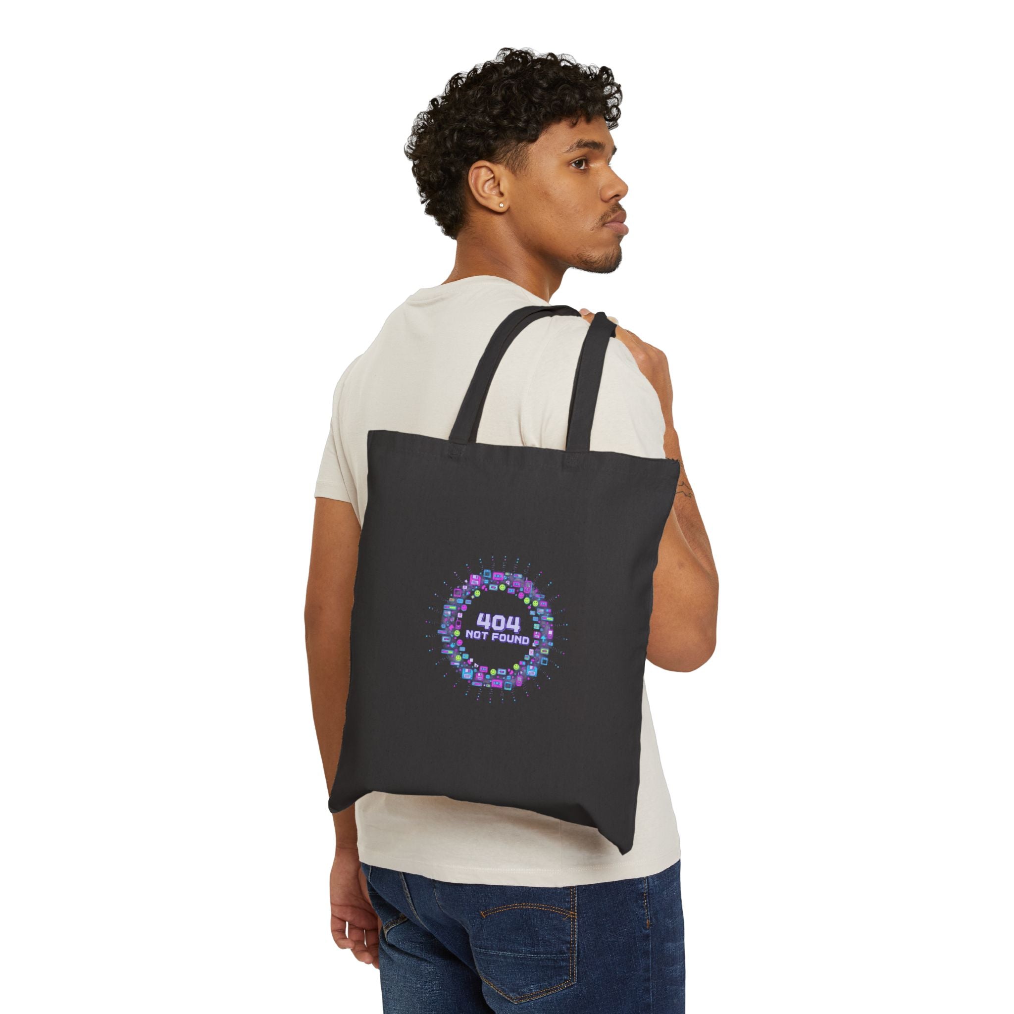 Pixel Popup 'Loading Your Nostalgia' Tote | Y2K Retro Tech, Virtual Pet Vibe