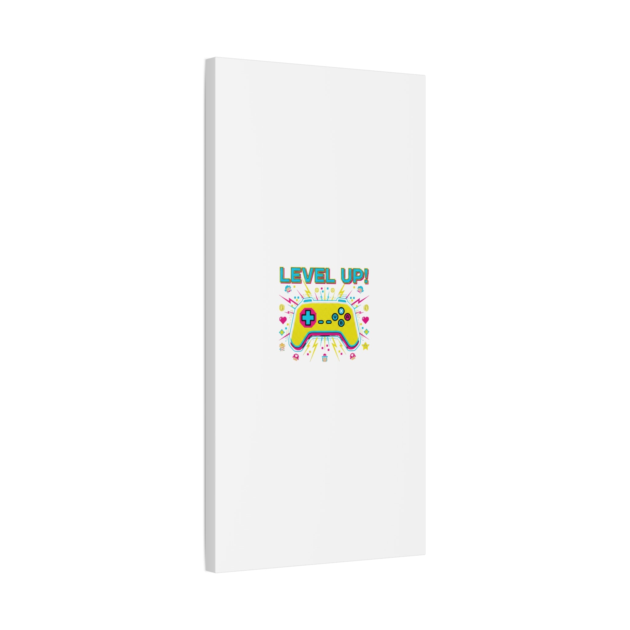 Level Up! Pixel Controller Canvas | Gaming Geek Culture, Retro Pixel Art