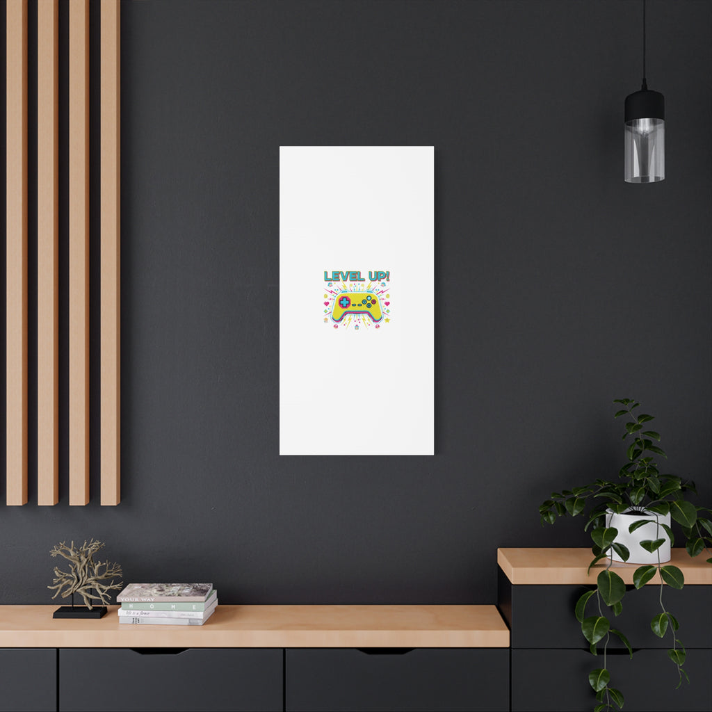 Level Up! Pixel Controller Canvas | Gaming Geek Culture, Retro Pixel Art