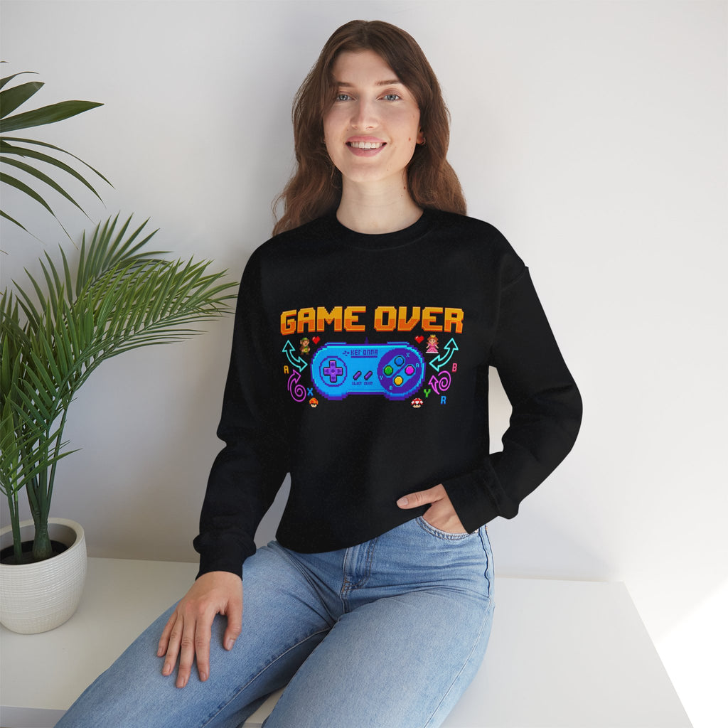 Game Over Controller Sweatshirt — Retro Gamer Crewneck
