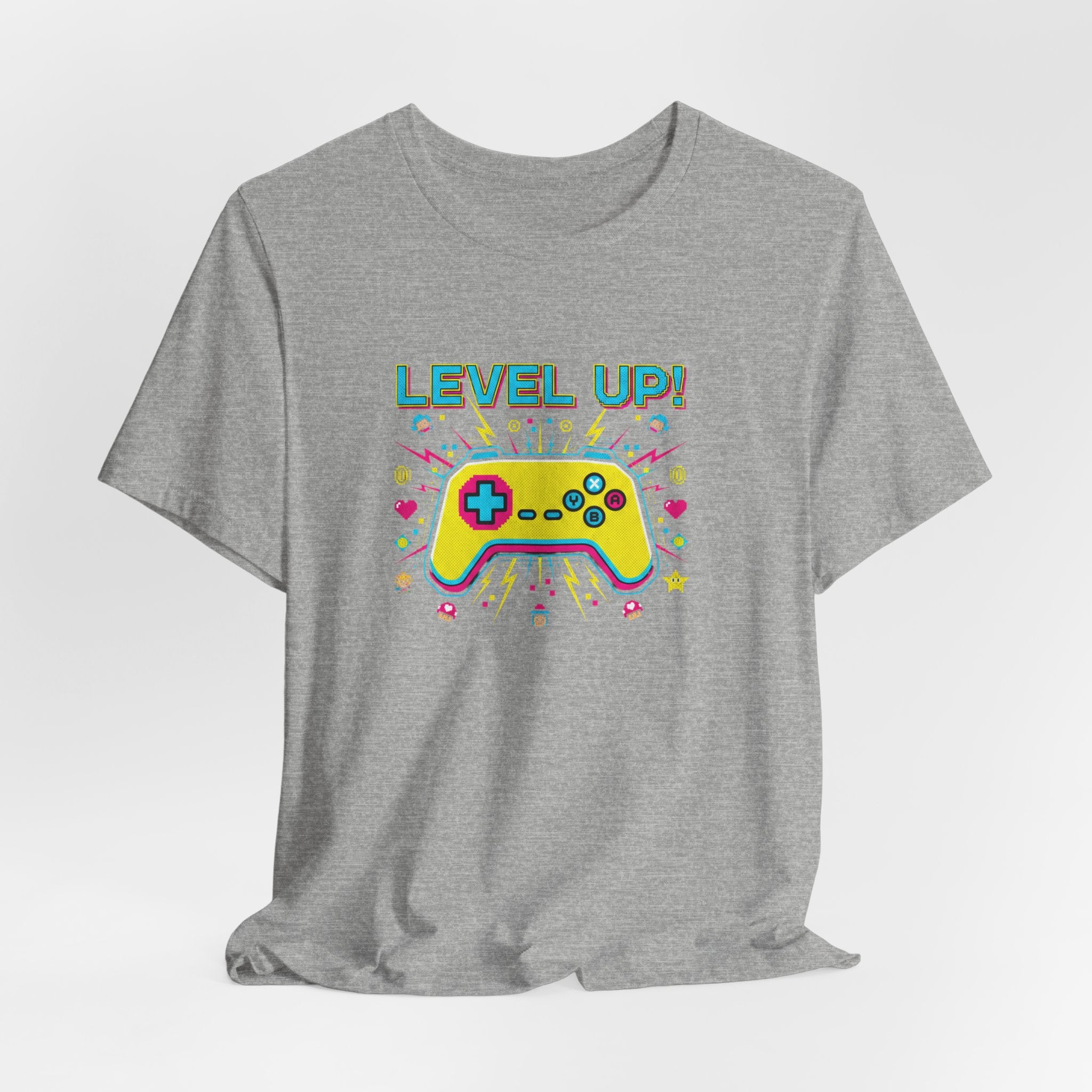 Pixel Art Controller Tee — "Level Up!" Retro Gamer T-Shirt