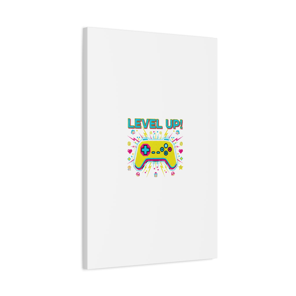 Level Up! Pixel Controller Canvas | Gaming Geek Culture, Retro Pixel Art