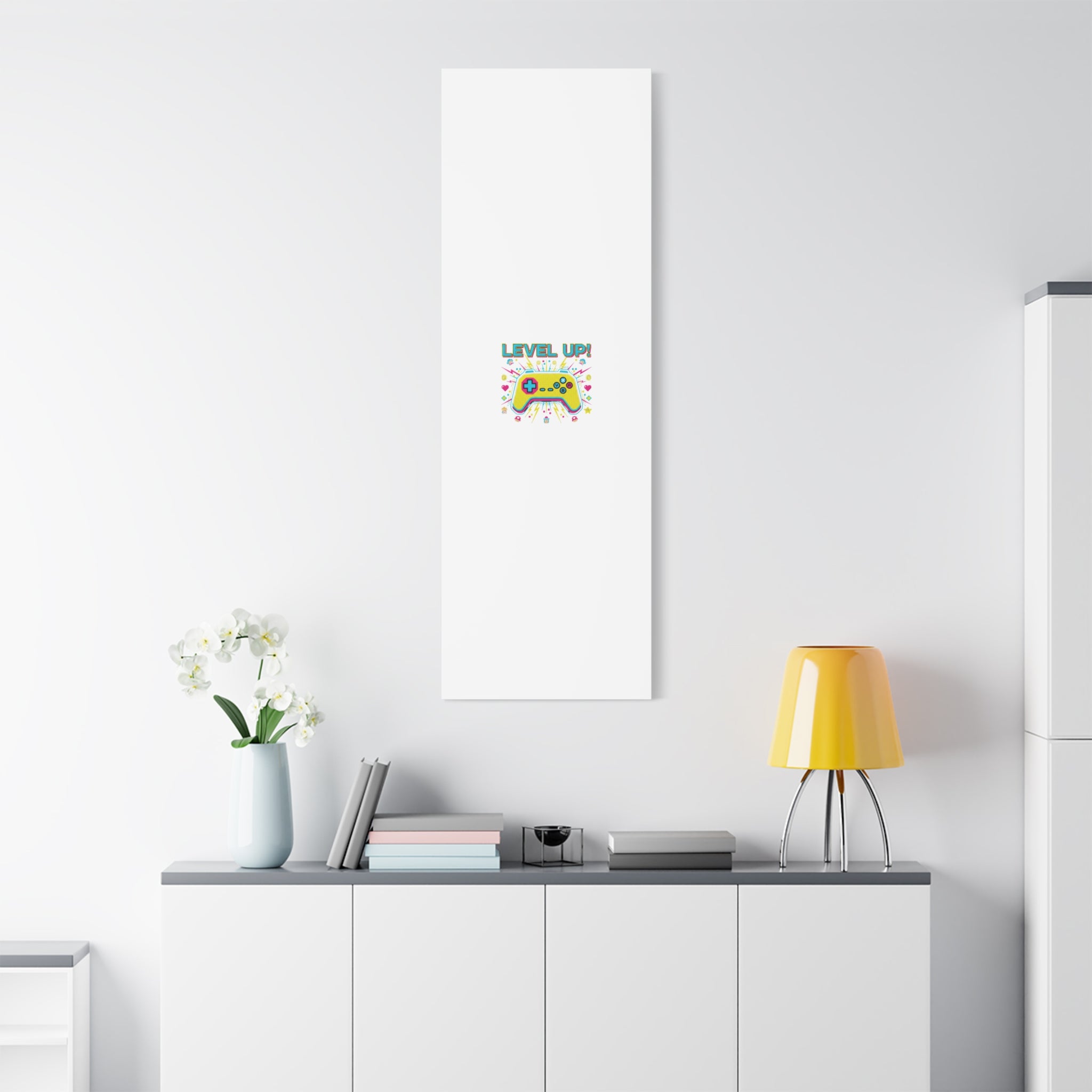 Level Up! Pixel Controller Canvas | Gaming Geek Culture, Retro Pixel Art