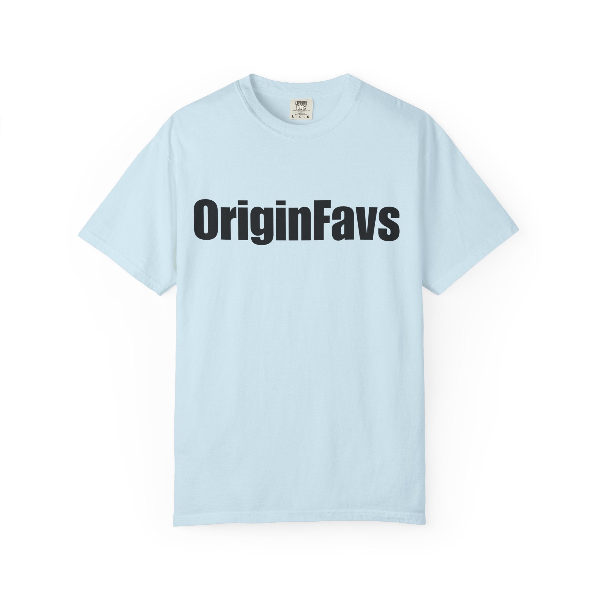 OriginFavs Logo T‑Shirt — Minimal Text Graphic Tee