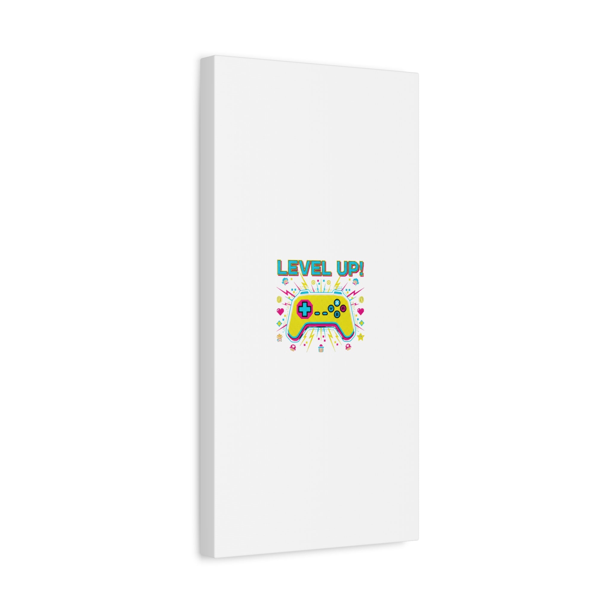 Level Up! Pixel Controller Canvas | Gaming Geek Culture, Retro Pixel Art
