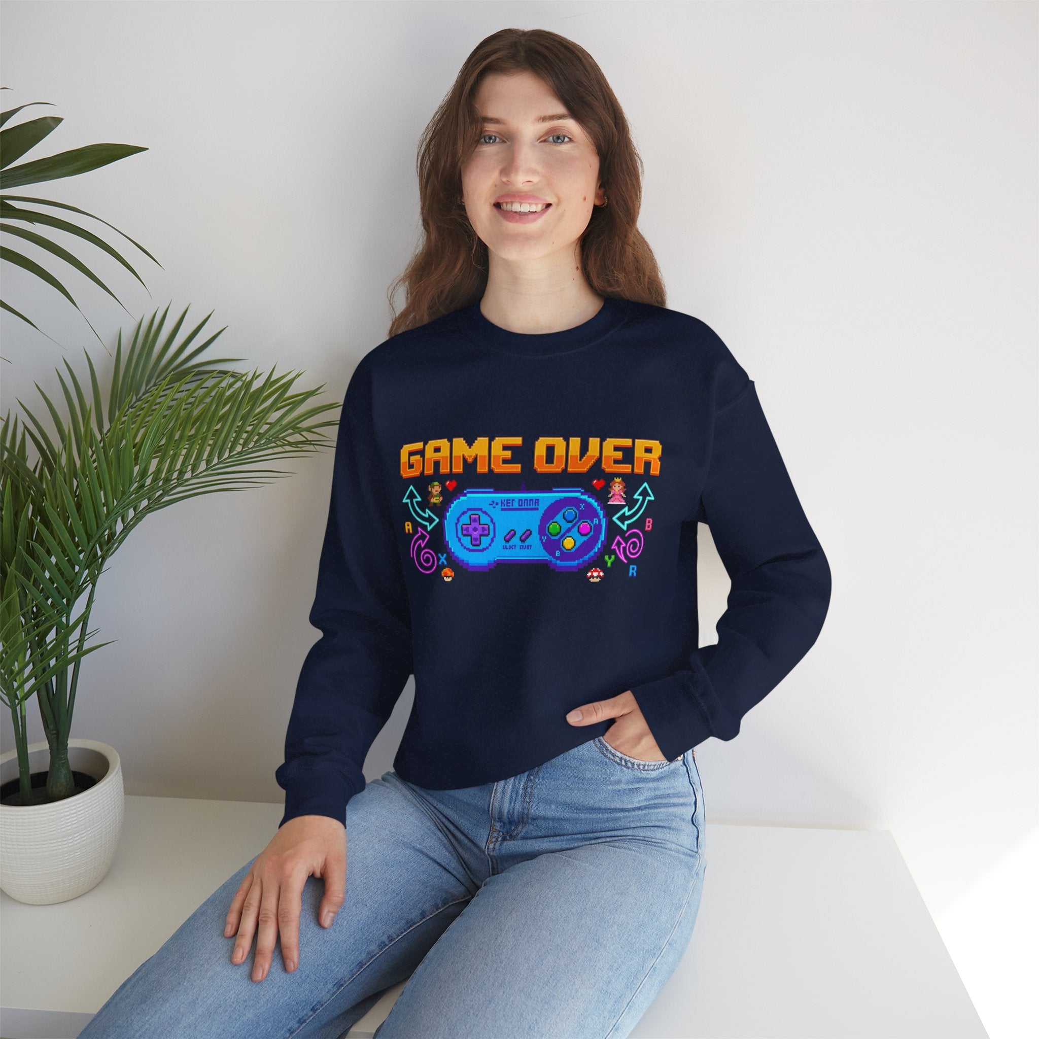 Game Over Controller Sweatshirt — Retro Gamer Crewneck
