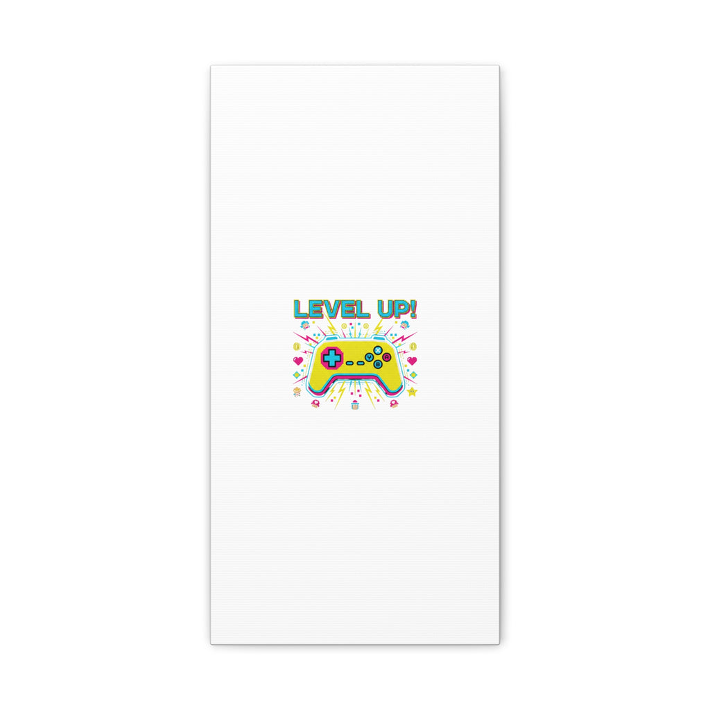 Level Up! Pixel Controller Canvas | Gaming Geek Culture, Retro Pixel Art