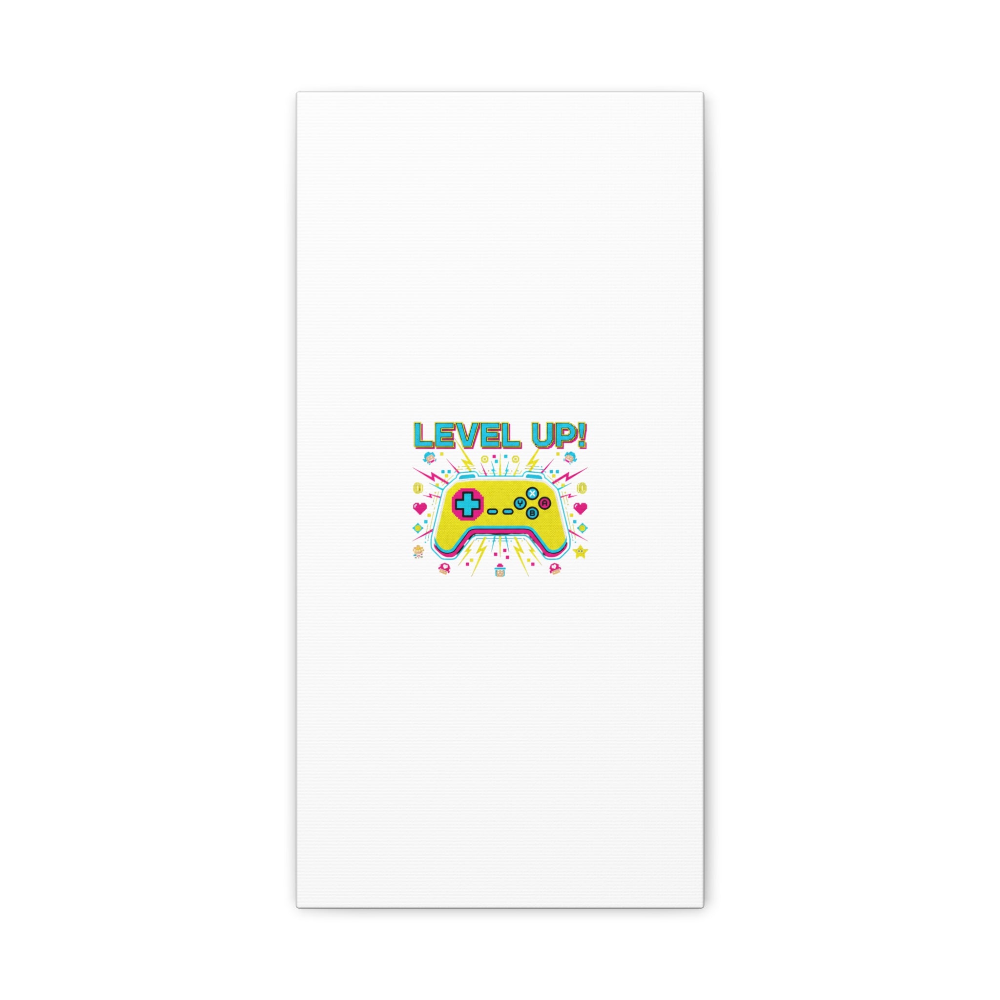 Level Up! Pixel Controller Canvas | Gaming Geek Culture, Retro Pixel Art
