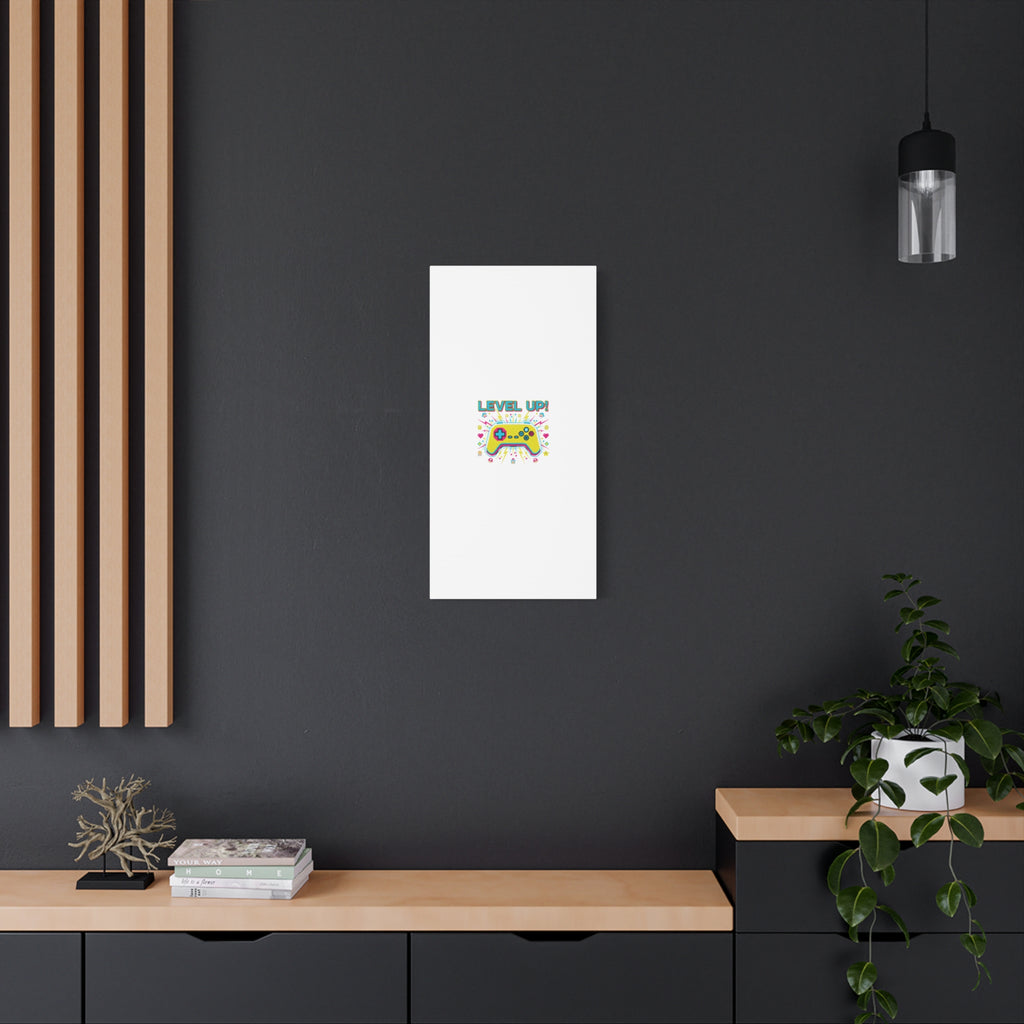 Level Up! Pixel Controller Canvas | Gaming Geek Culture, Retro Pixel Art
