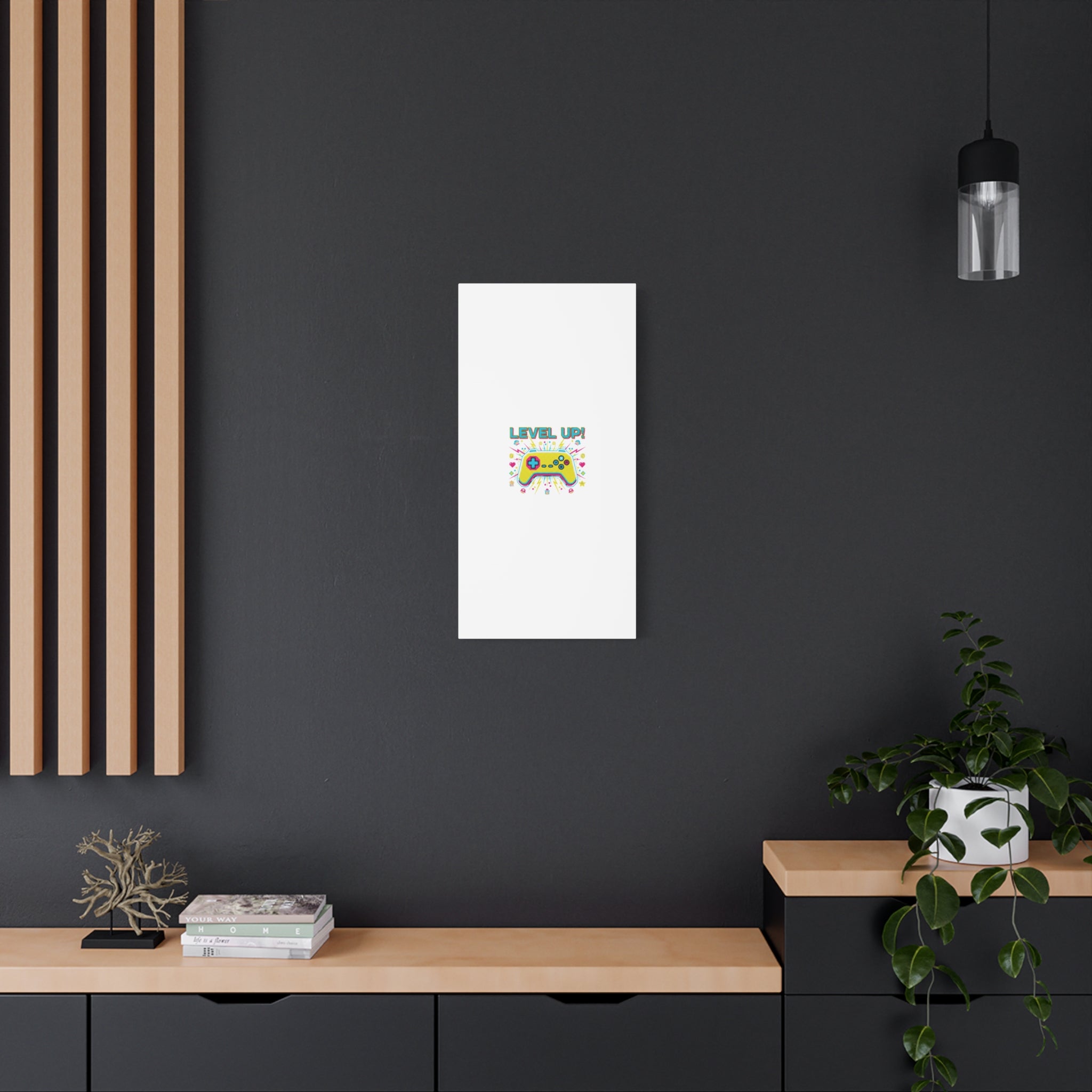 Level Up! Pixel Controller Canvas | Gaming Geek Culture, Retro Pixel Art