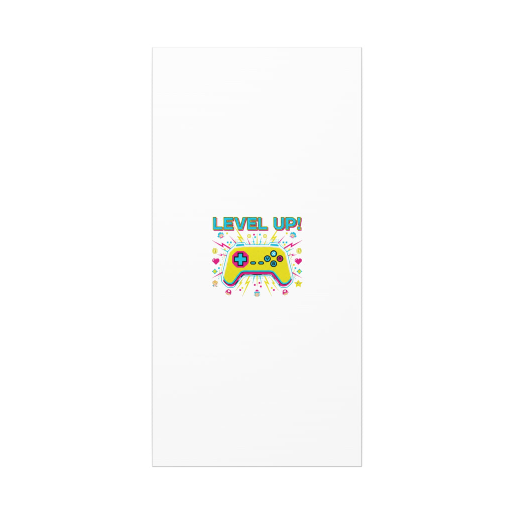 Level Up! Pixel Controller Canvas | Gaming Geek Culture, Retro Pixel Art