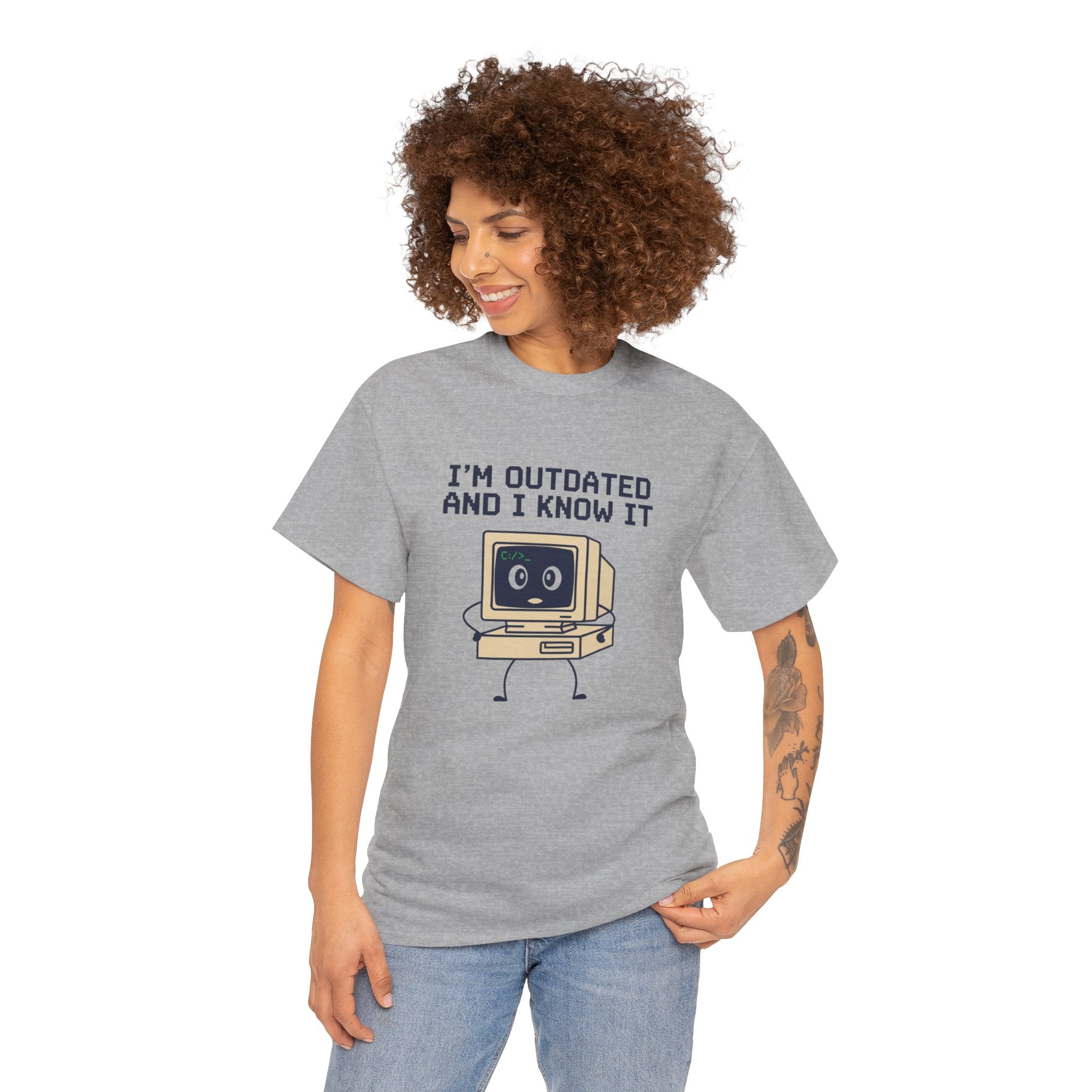 I'm Outdated and I Know It Tee — Retro Computer Graphic Shirt