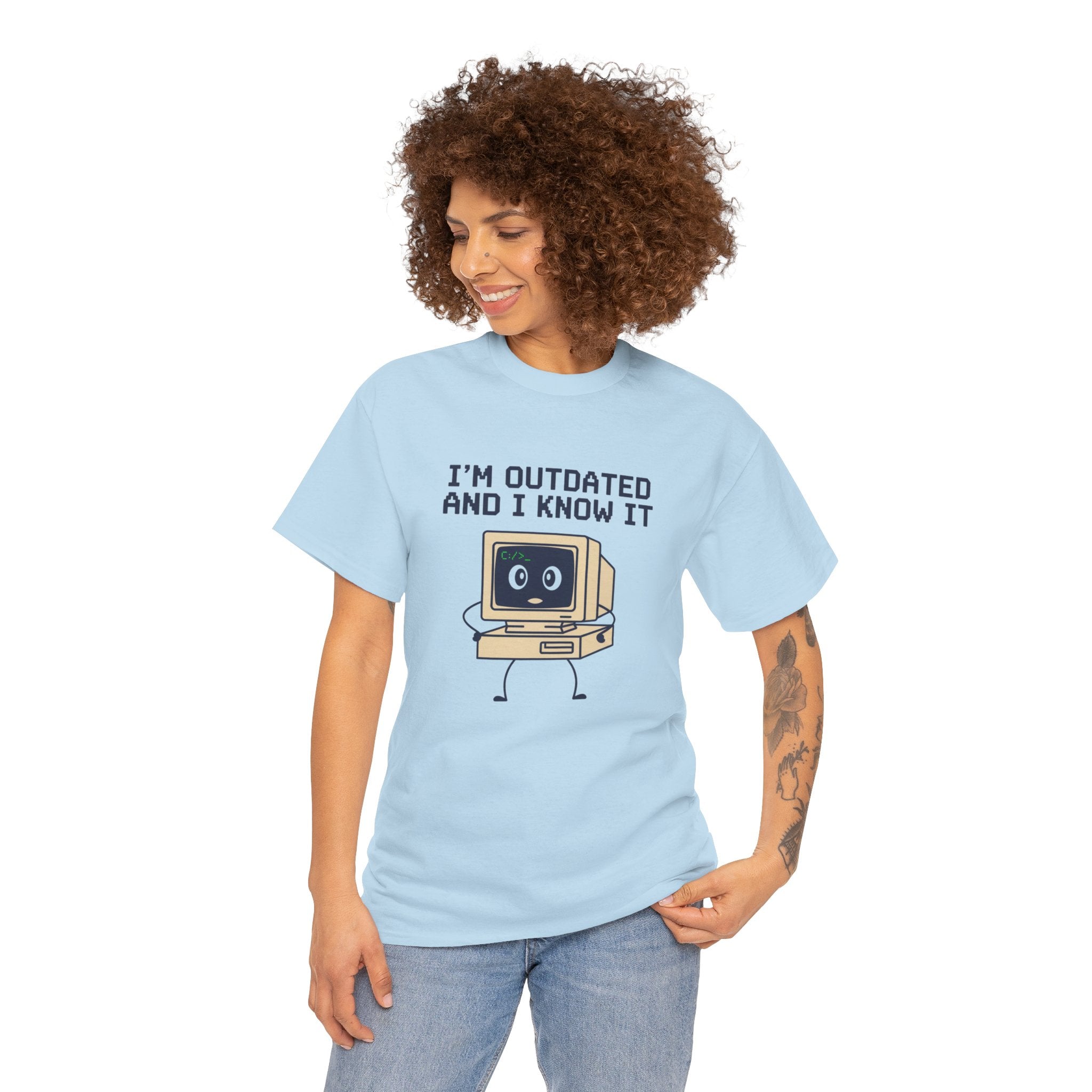 I'm Outdated and I Know It Tee — Retro Computer Graphic Shirt