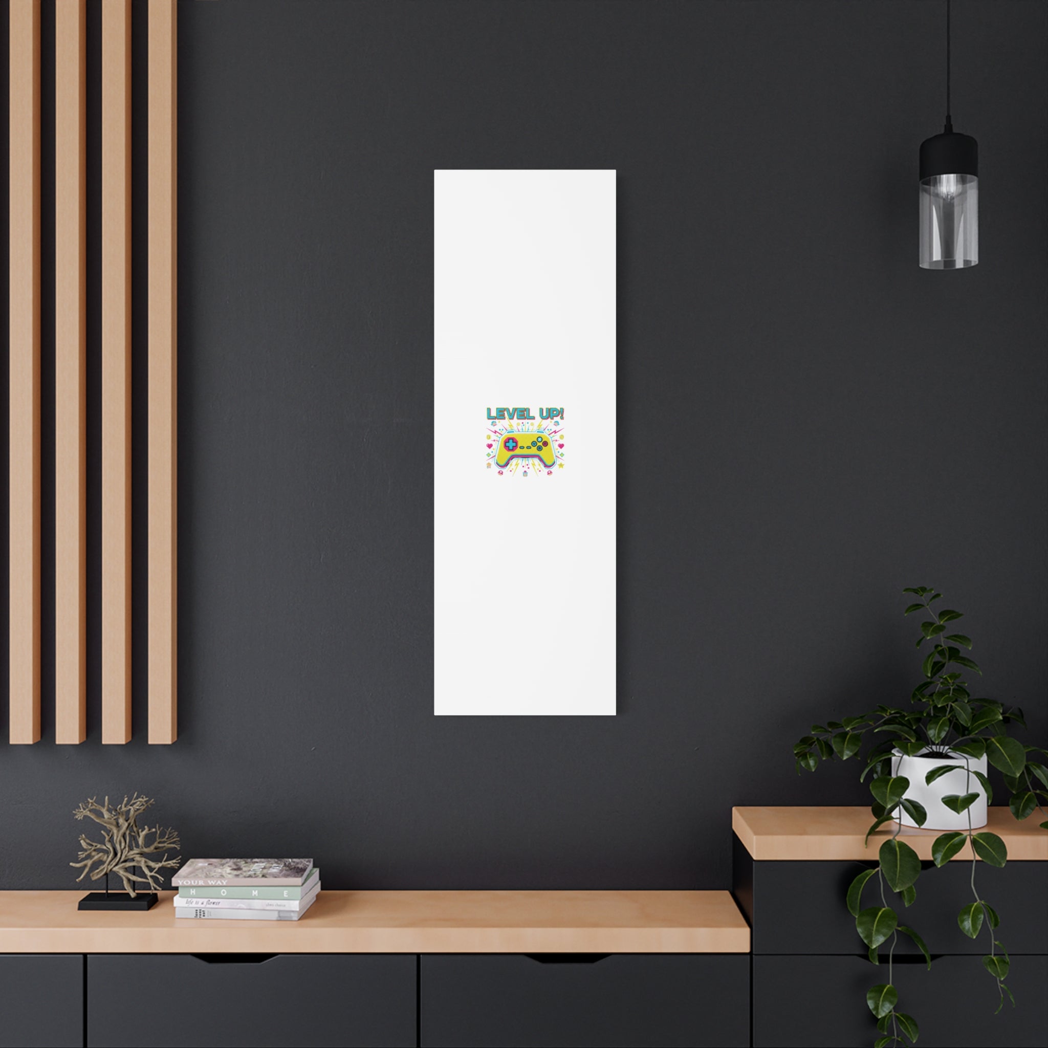 Level Up! Pixel Controller Canvas | Gaming Geek Culture, Retro Pixel Art