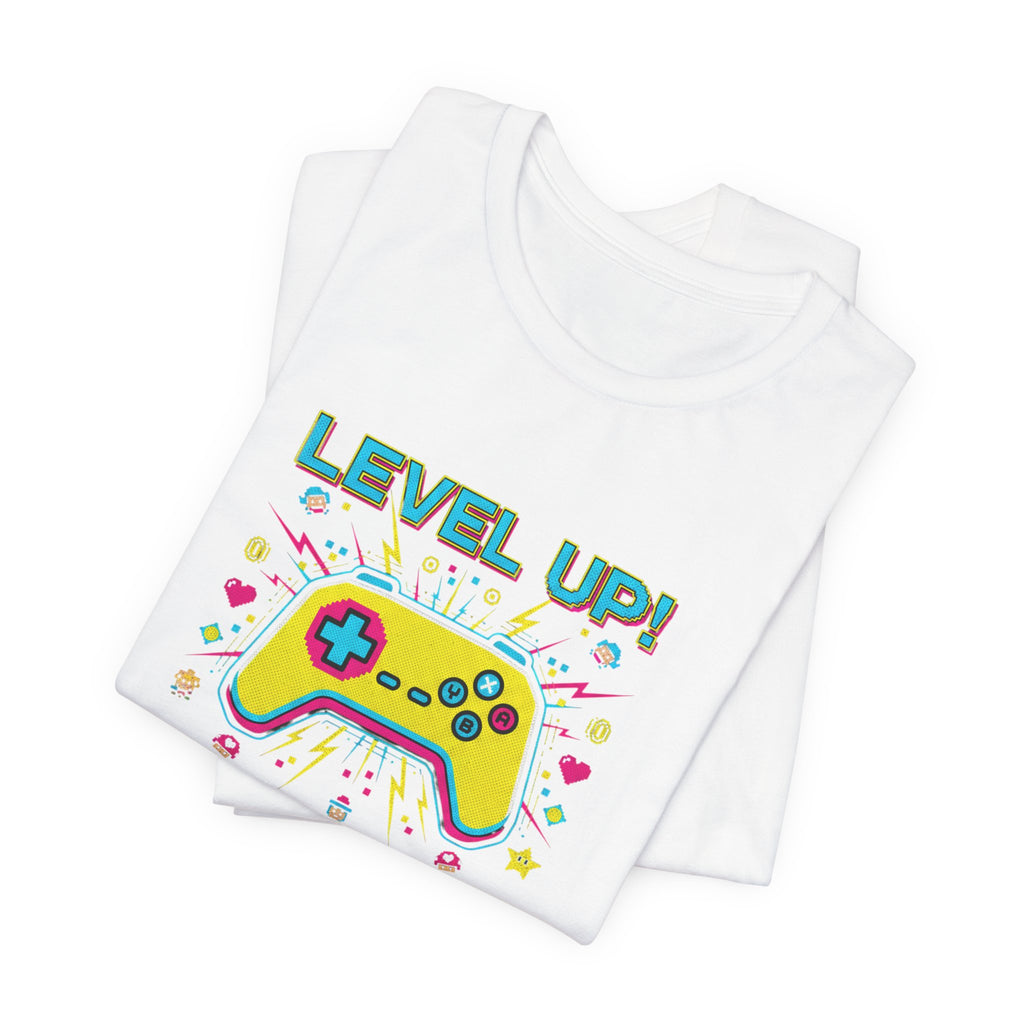 Pixel Art Controller Tee — "Level Up!" Retro Gamer T-Shirt