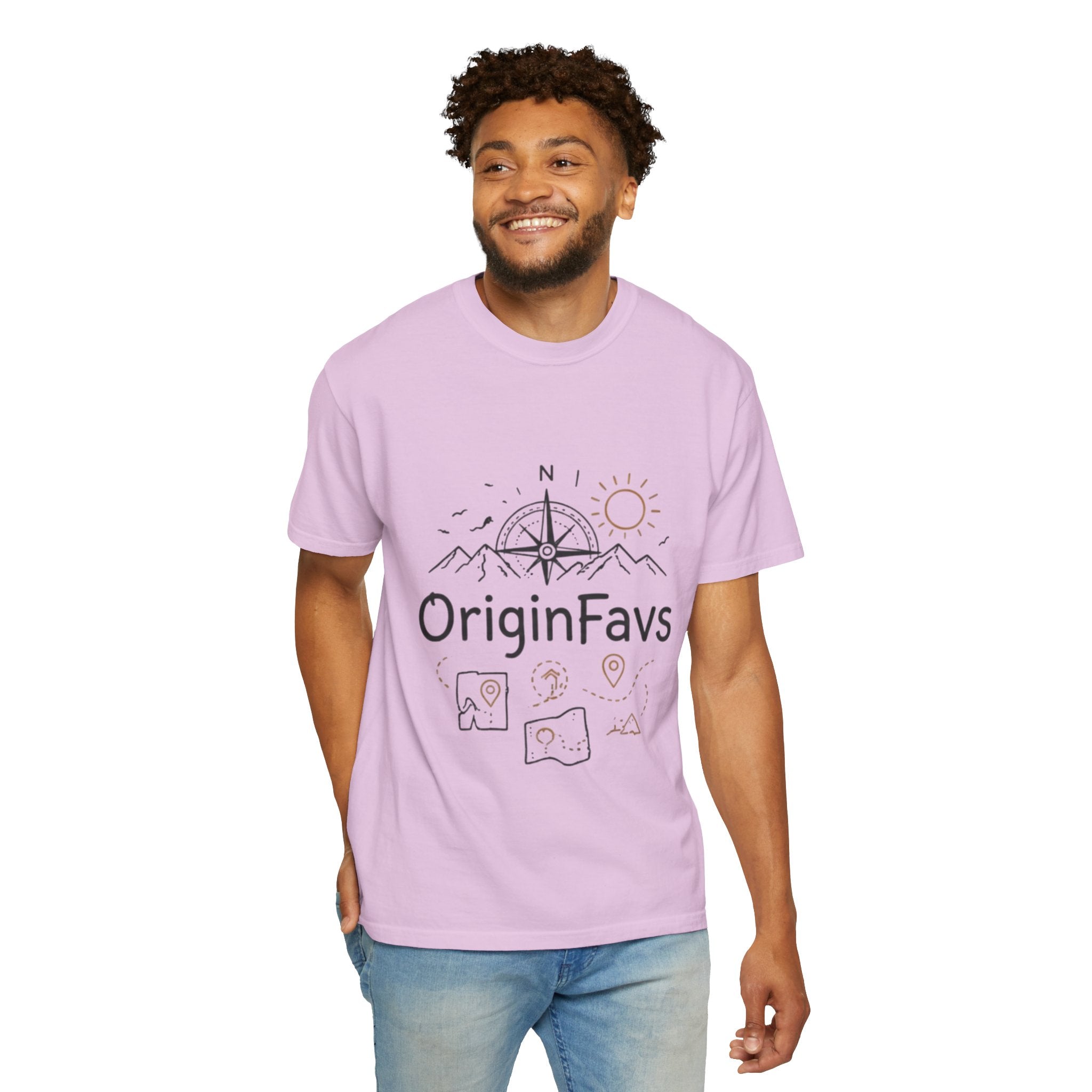 Travel Compass T-Shirt — 'OriginFavs' Adventure Graphic Tee