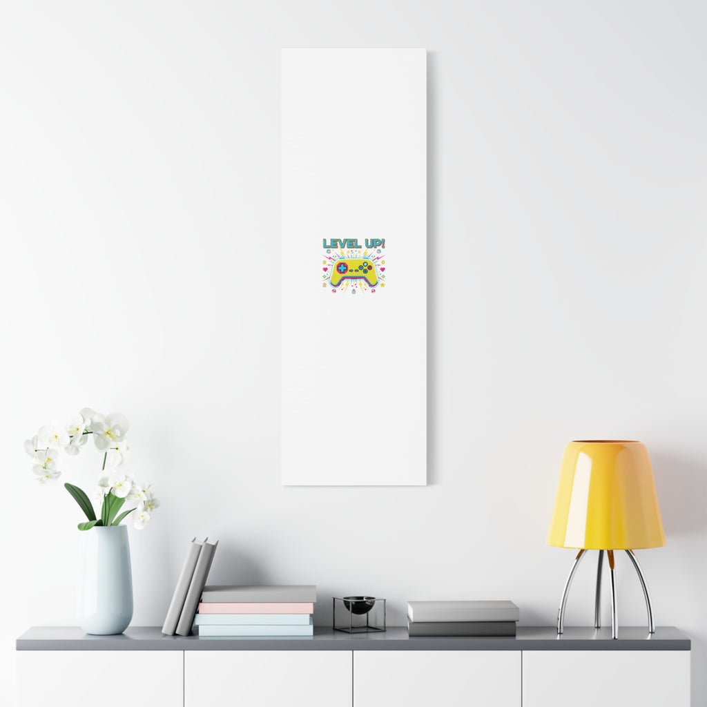 Level Up! Pixel Controller Canvas | Gaming Geek Culture, Retro Pixel Art