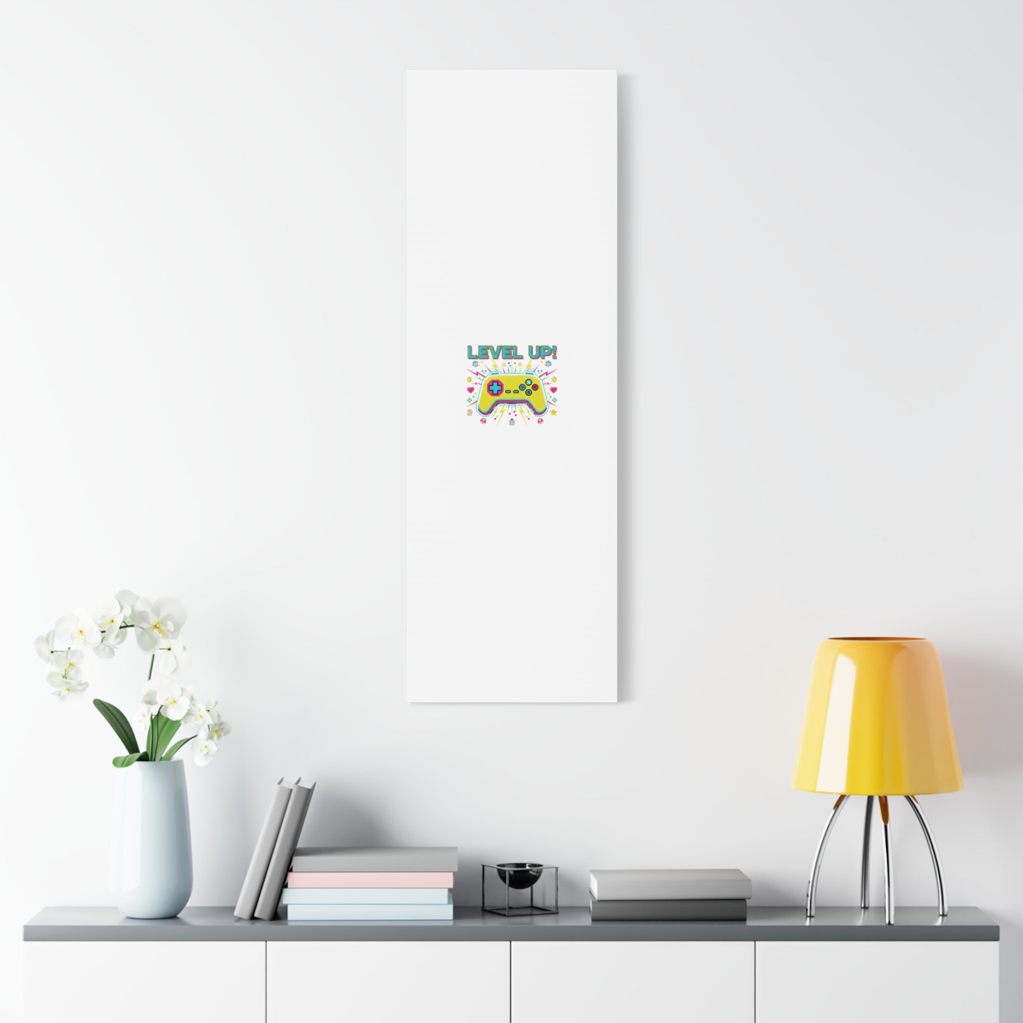 Level Up! Pixel Controller Canvas | Gaming Geek Culture, Retro Pixel Art