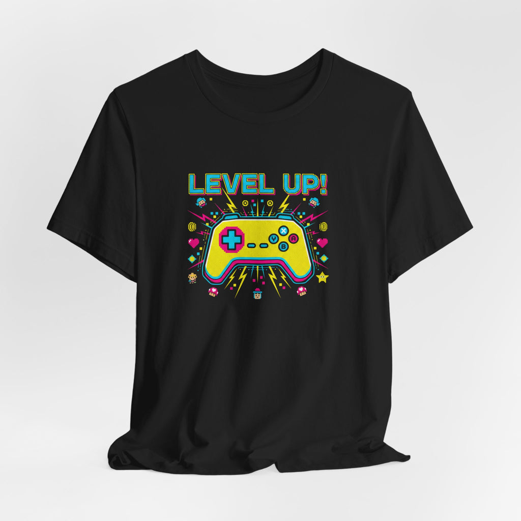Pixel Art Controller Tee — "Level Up!" Retro Gamer T-Shirt
